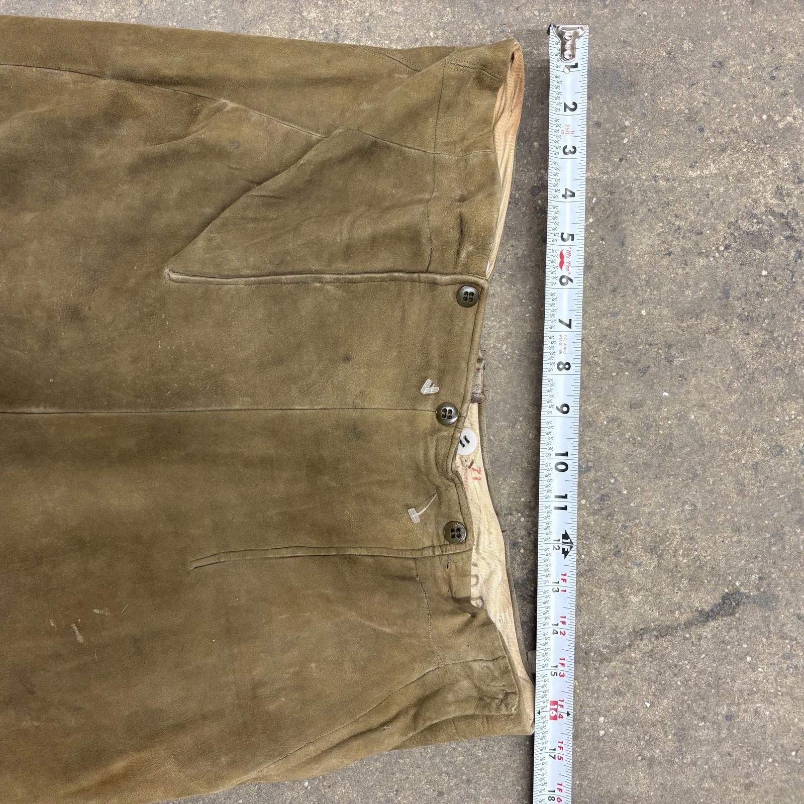 Other Vintage 40s/50s Suede Western Beaded Fringe Trousers Size US 34 / EU 50 - 11 Thumbnail
