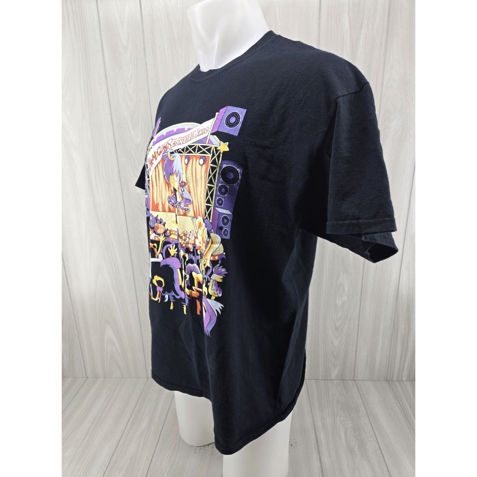 Gildan VINTAGE Kami Con Birmingham Alabama Anime Graphic T-Shirt XL Men Black Cotton Logo Short Sleeve Crew Neck Kami Con 90s Theme Convention UFO Spaceship Size US XL / EU 56 / 4 - 4 Thumbnail