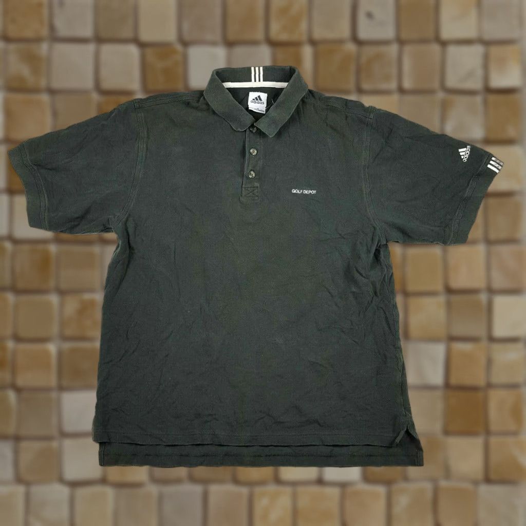 Adidas VTG 90s adidas Golf Polo Shirt Mens Size L Short Sleeve Black Funky Fade Polo Shirt Vintage Adidas Golf Shirt Mens L Black 90s Retro Polo Shirt Size US L / EU 52-54 / 3 - 1 Thumbnail