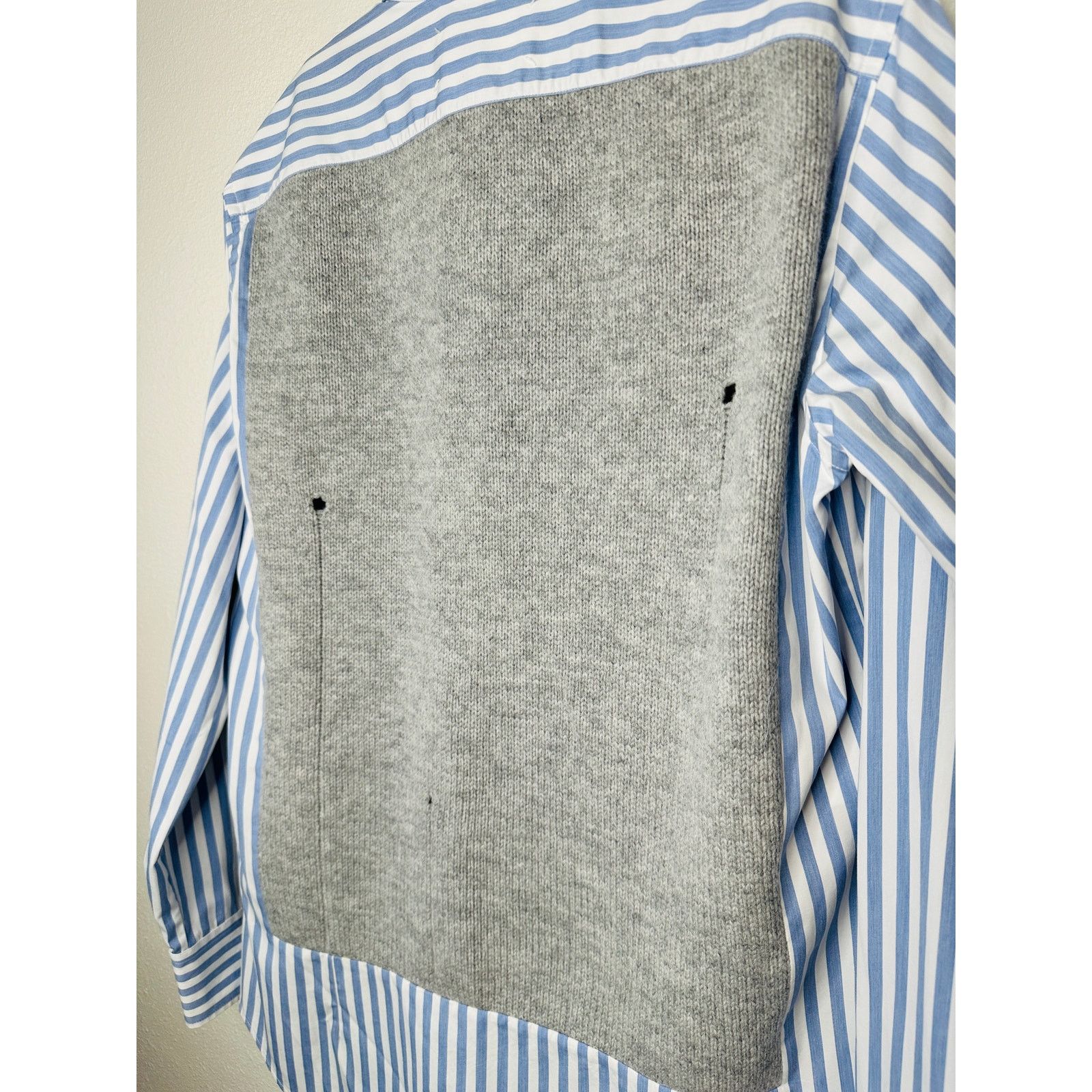 Maison Margiela Maison Margiela Distressed Gray Vest Layered Stripe Shirt Size L / US 10 / IT 46 - 7 Thumbnail