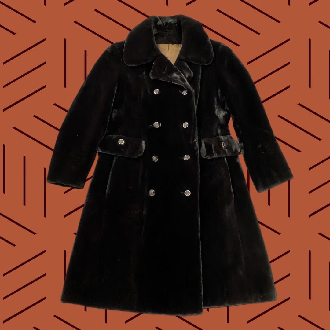 Vintage VINTAGE 1970s Fairmoor Princess Diana Brown Faux Fur Coat Womens Medium/Large Fall Winter Warm Center Double Breasted Size M / US 6-8 / IT 42-44 - 1 Thumbnail
