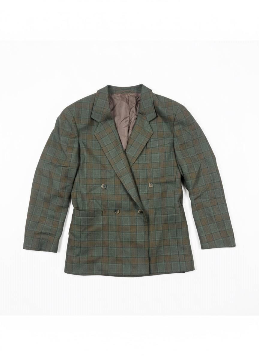 Vintage Vintage Dolzer 100% Pure New Wool Check Blazer / L Size 42L - 3 Thumbnail