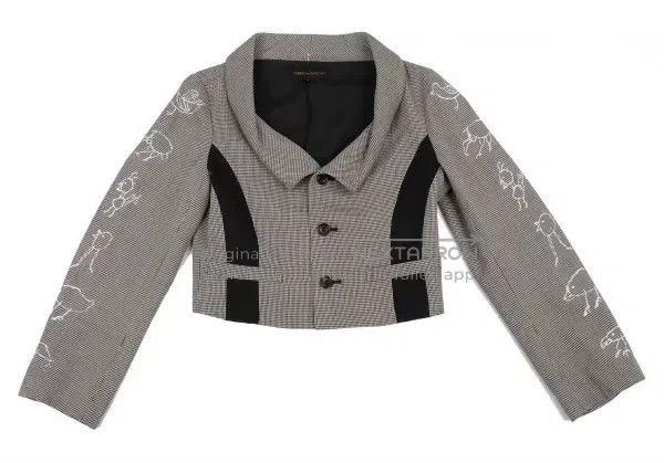 Comme des Garcons Comme des Garcons Black vintage houndstooth embroidered bi Size M / US 6-8 / IT 42-44 - 2 Thumbnail
