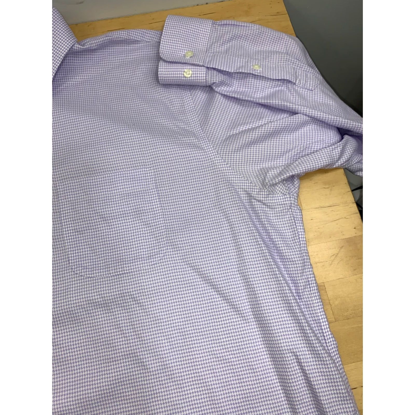 Brooks Brothers Brooks Brothers Dress Shirt Men 17.5 Purple Regular Shirt Work Formal 12918 Size 48R - 6 Thumbnail