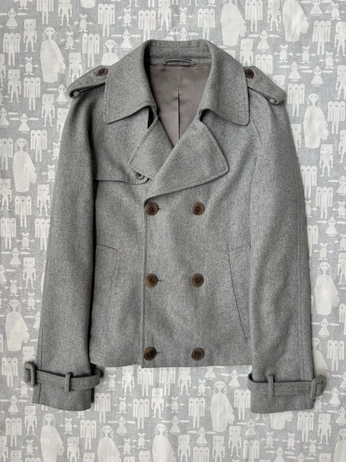 Maison Martin Margiela AW09 Cropped Wool Trench-Coat Jacket
