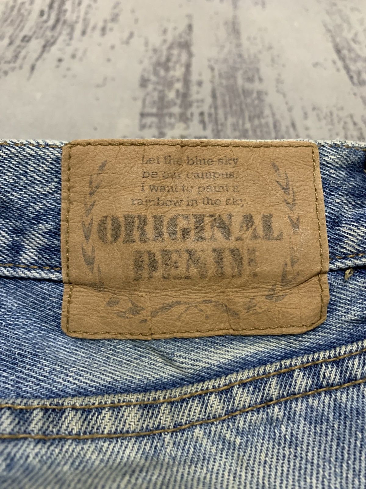 Japanese Brand Vintage Japanese Original Denim Jeans Faded Blue Skater Y2K Size US 31 - 15 Thumbnail