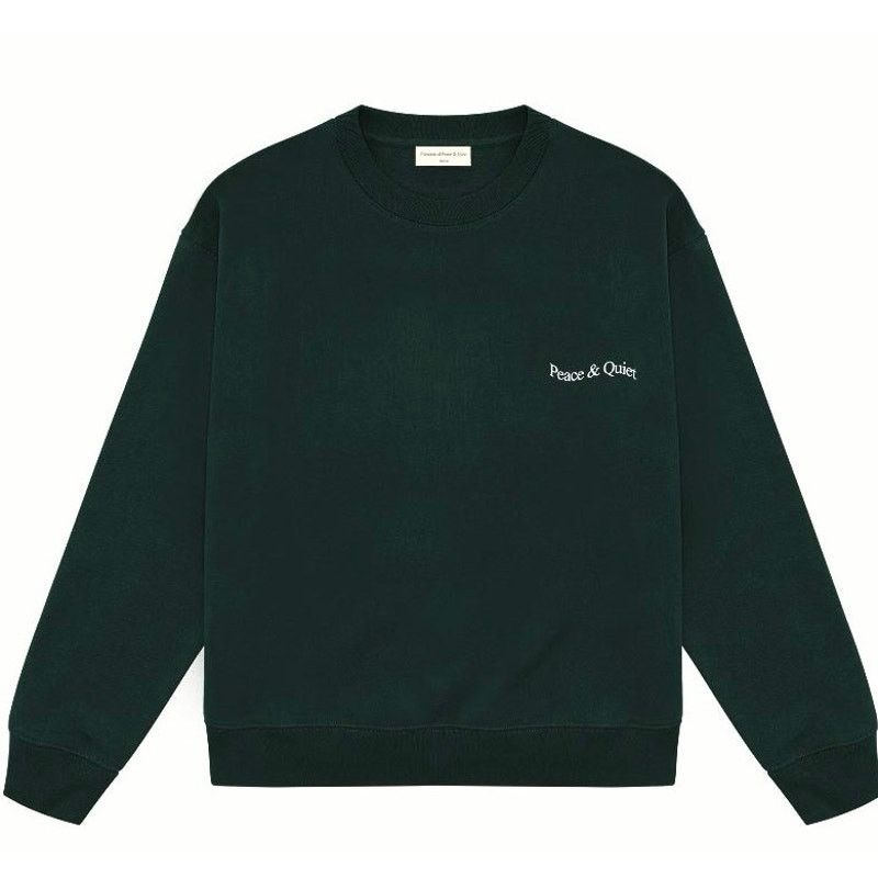 Museum of Peace & Quiet •NWT• museum of peace & quiet Wordmark Crewneck Pine •Medium Size US M / EU 48-50 / 2 - 4 Thumbnail