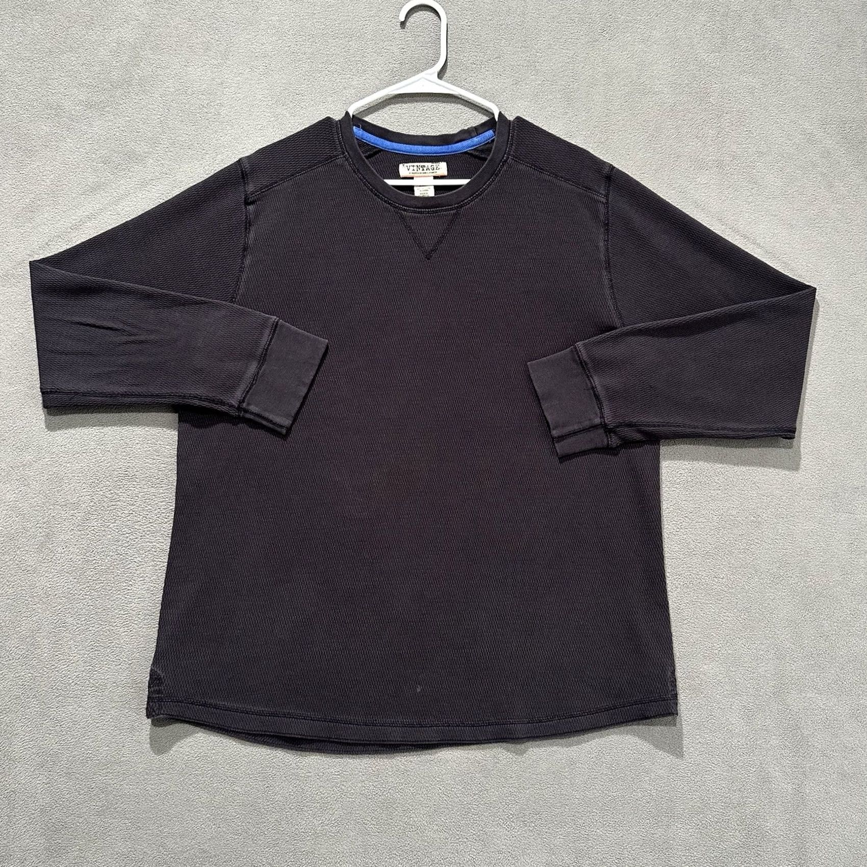 Route 66 VINTAGE Route 66 Shirt Mens XL Black Thermal Long Sleeve GUC Cotton Knit Easy Care & Thermal Pattern: Solid Size US XL / EU 56 / 4 - 2 Thumbnail