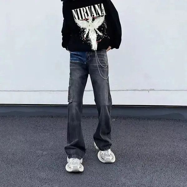 Japanese Brand Retro high street hip hop draped workwear bootcut jeans Size US 32 / EU 48 - 1 Thumbnail