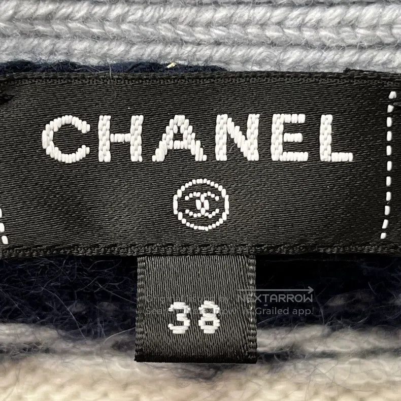 Chanel Chanel 22B blue and black striped knitted cardigan coat Size XS / US 0-2 / IT 36-38 - 4 Thumbnail