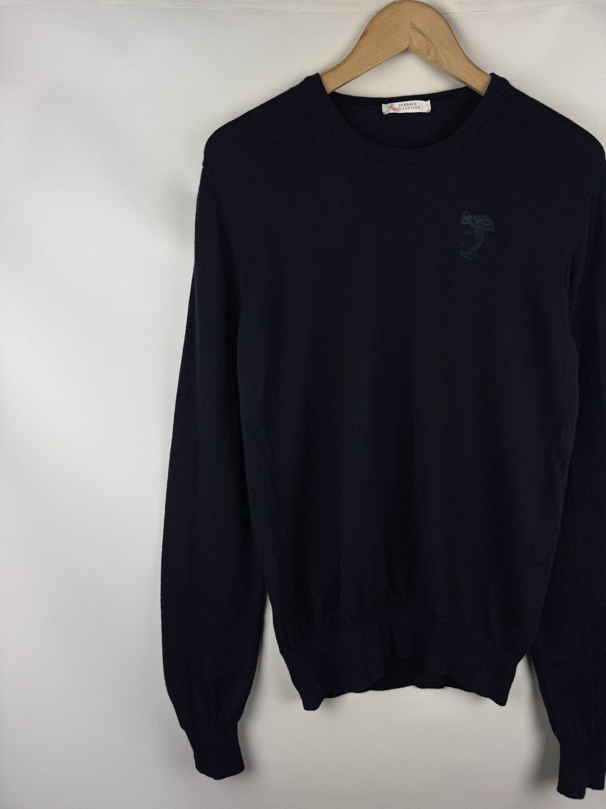Versace Versace Collection Wool Crewneck Light Sweater Pullover Size US L / EU 52-54 / 3 - 2 Thumbnail