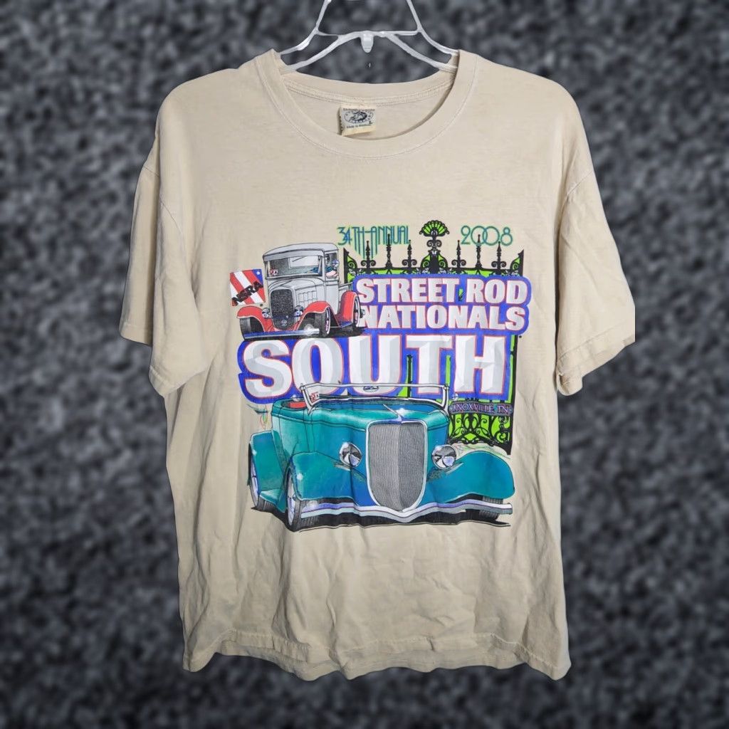 Gildan Mens L NSRA National Street Rod T-shirt Knoxville TN Double Sided Size US L / EU 52-54 / 3 - 1 Thumbnail