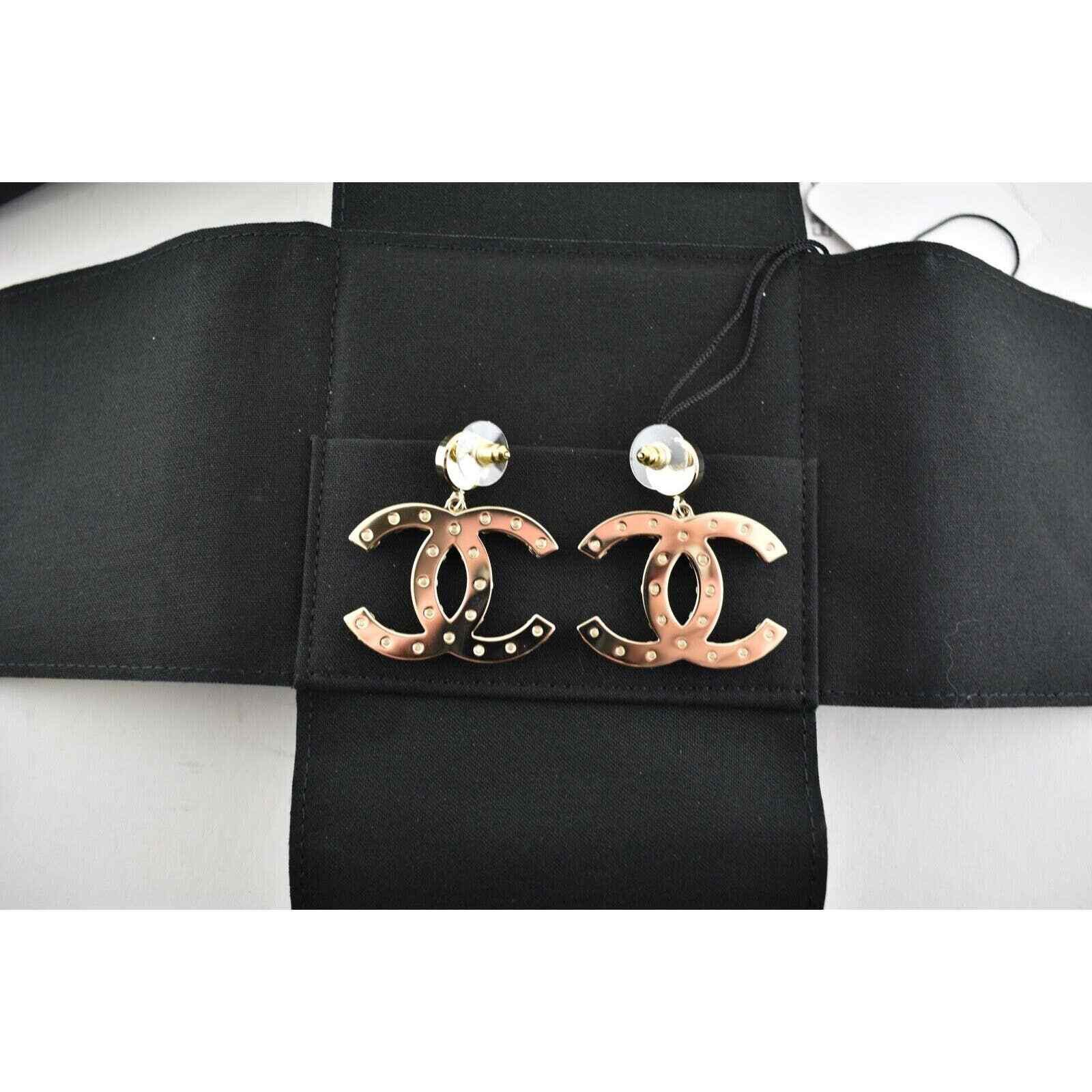 Chanel Chanel Gold Pearl Metal Dangle Drop Statement Earrings Size ONE SIZE - 8 Thumbnail