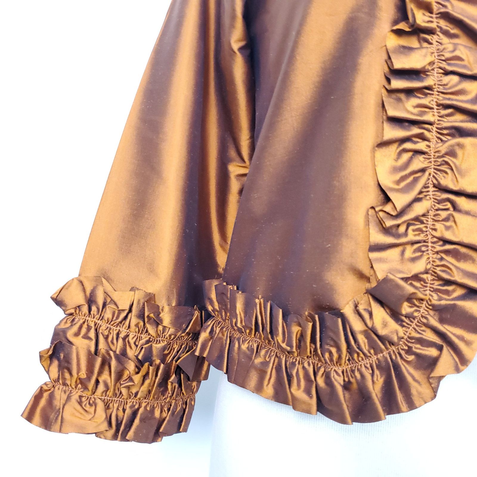 Other Richard K Tsao Orange Silk Ruffle Statement Jacket M Size M / US 6-8 / IT 42-44 - 3 Thumbnail