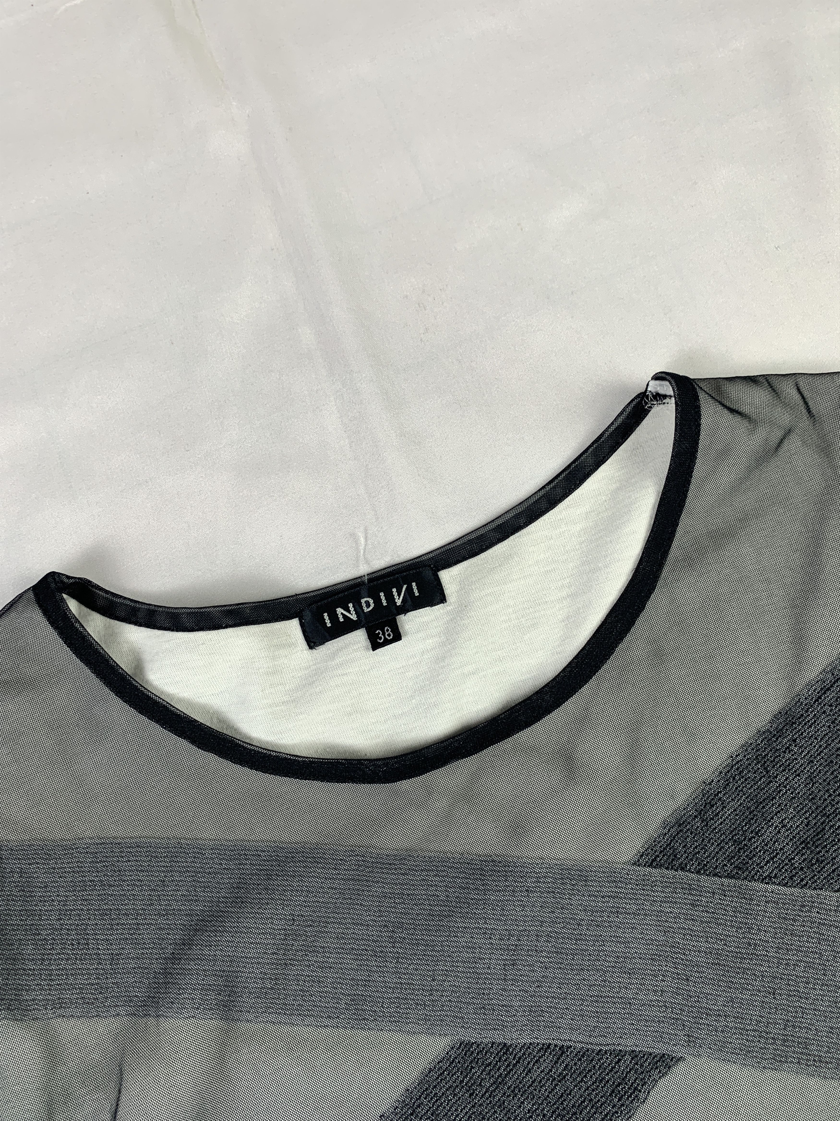 Japanese Brand Indivi Japan Mix Mesh Top (M) Size M / US 6-8 / IT 42-44 - 5 Thumbnail