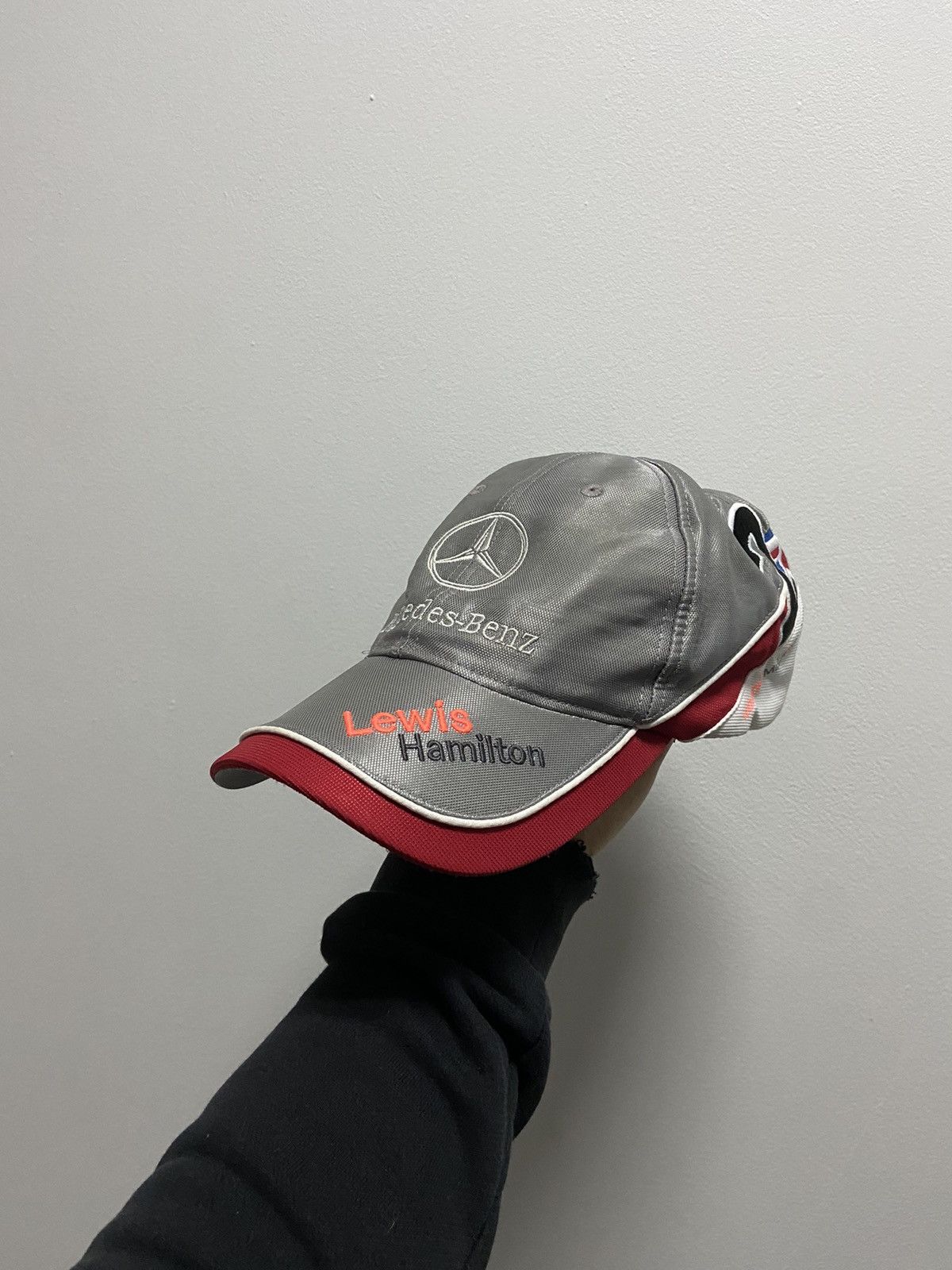 Mercedes-Benz × Vintage Mercedes Benz Cap Lewis Hamilton Vintage Racing Big Logo Size ONE SIZE - 1 Thumbnail