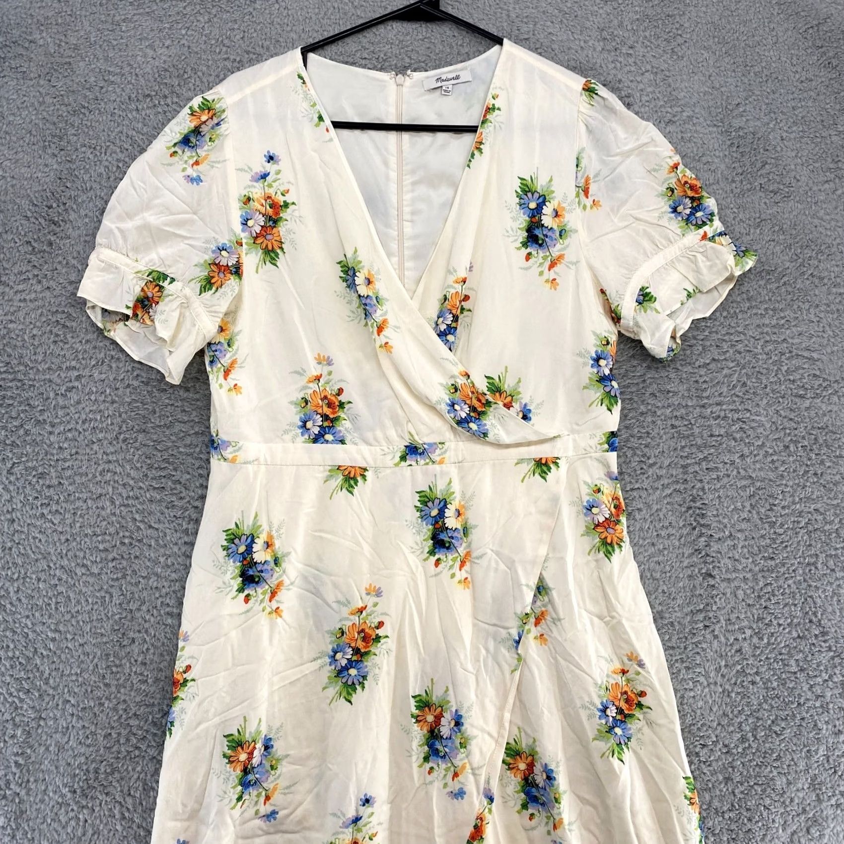 Madewell Madewell Faux Wrap Maxi Dress Womens 14 Floral Ruffle Sleeve Viscose Bohemian Professional rewording not allowed Size XL / US 12-14 / IT 48-50 - 2 Thumbnail