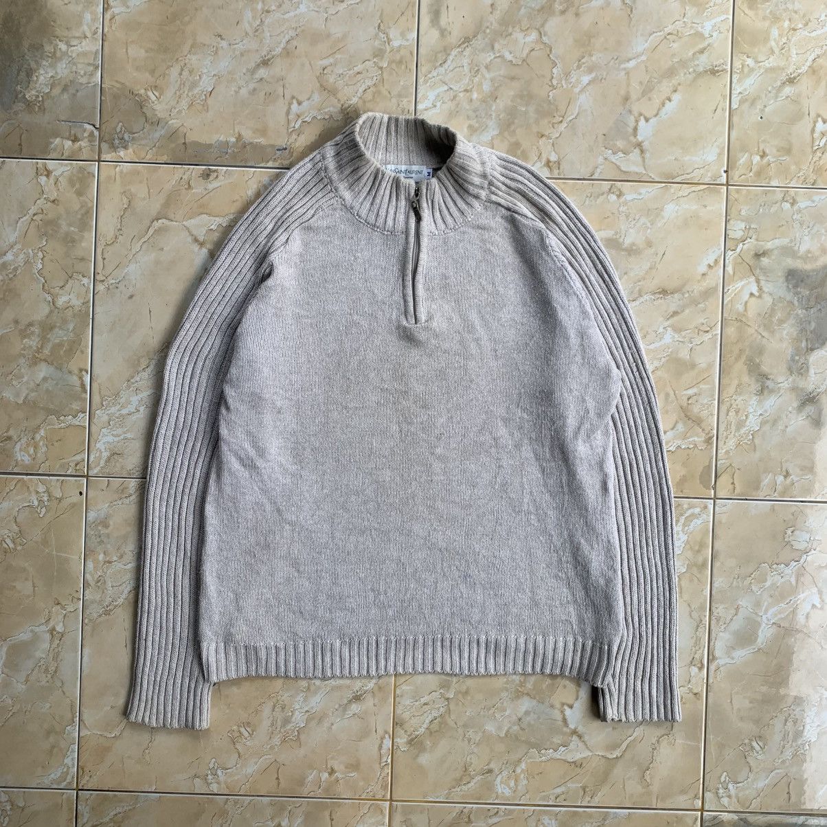 Yves Saint Laurent Yves Saint Laurent pour Homme Half-Zip Knit Sweater Size US M / EU 48-50 / 2 - 4 Thumbnail