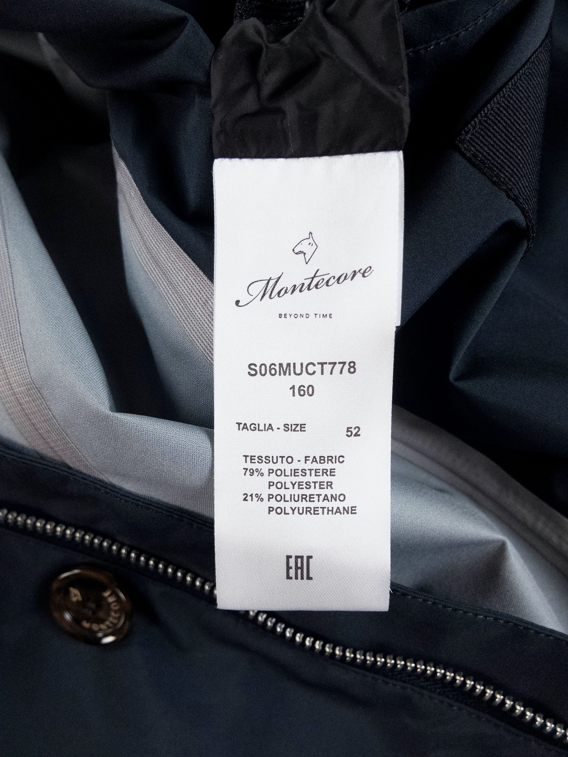 Montecore MONTECORE Italy dark blue hooded nylon jacket XL Size US XL / EU 56 / 4 - 13 Thumbnail