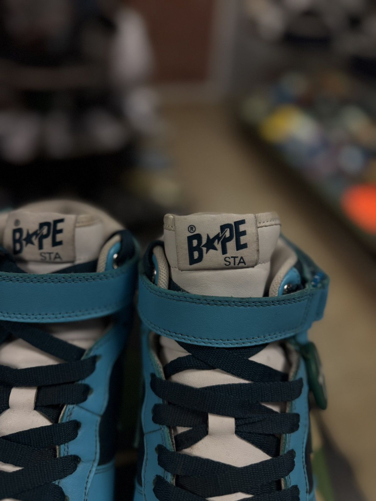 Bape Bapesta High Top Sneakers Size 12US BLUE W BOX Size US 12 / EU 45 - 12 Thumbnail