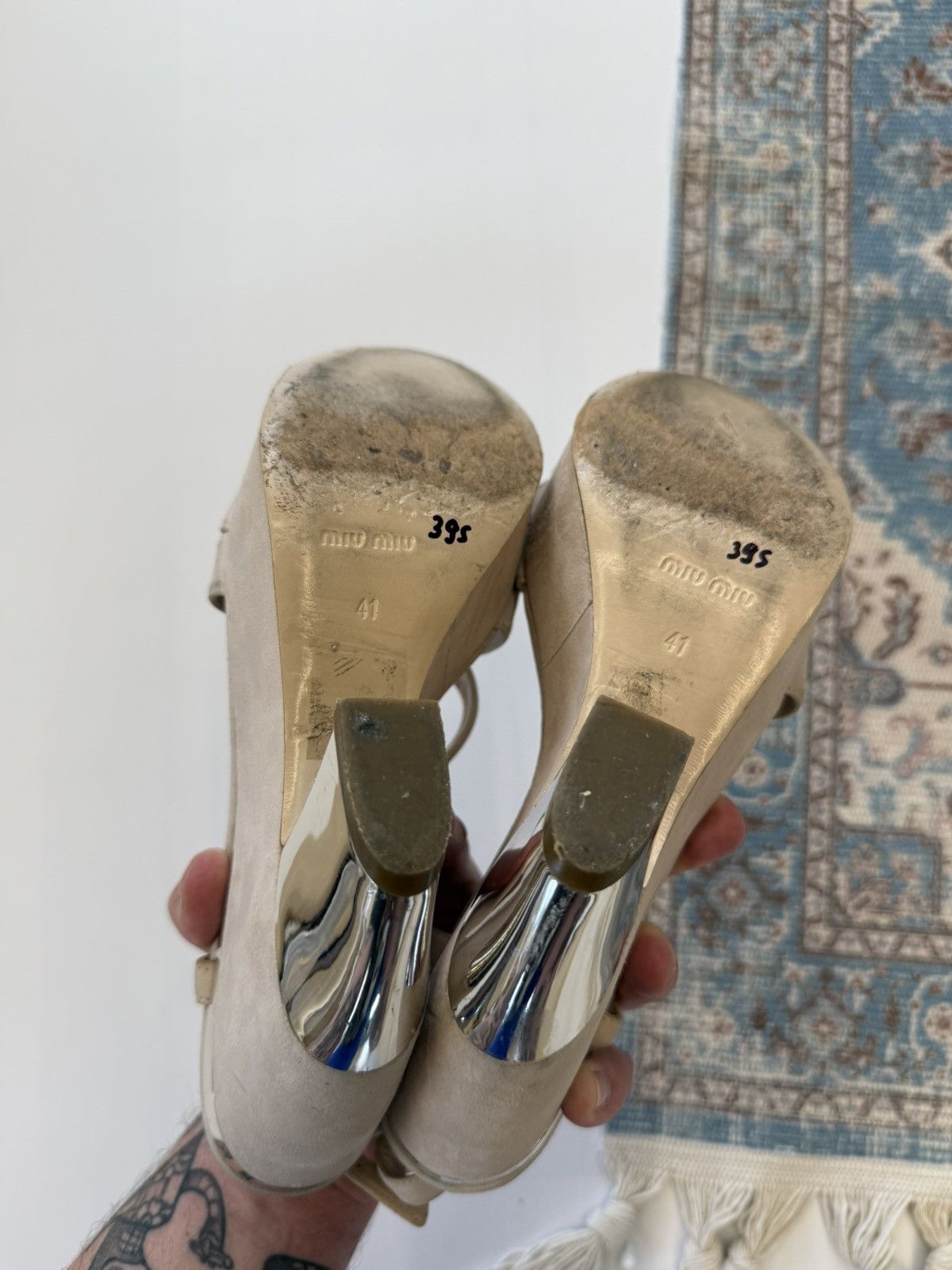 Miu Miu Miu Miu Suede Strap Pump Sandals Size EU 41 Size US 11 / IT 41 - 14 Thumbnail