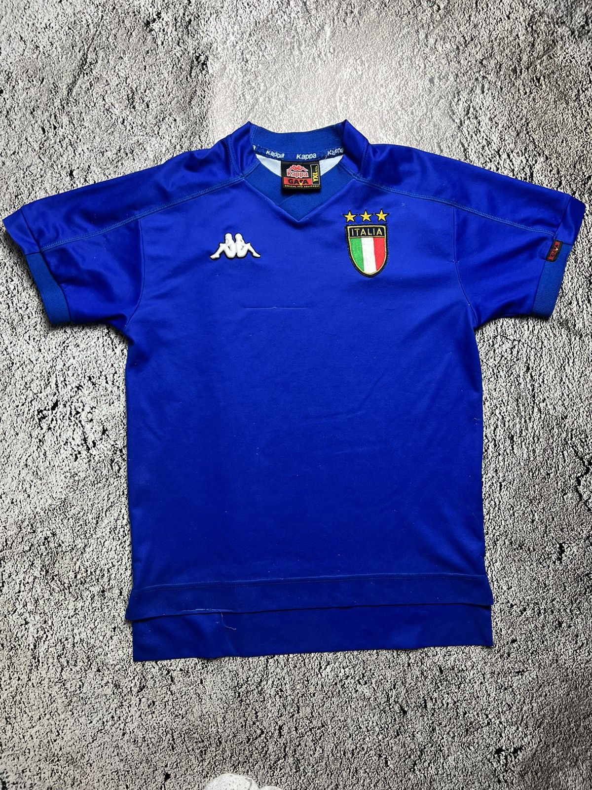 Kappa 1998-1999 Italy national football team kappa youth XL jersey Size US XXS / EU 40 - 1 Thumbnail