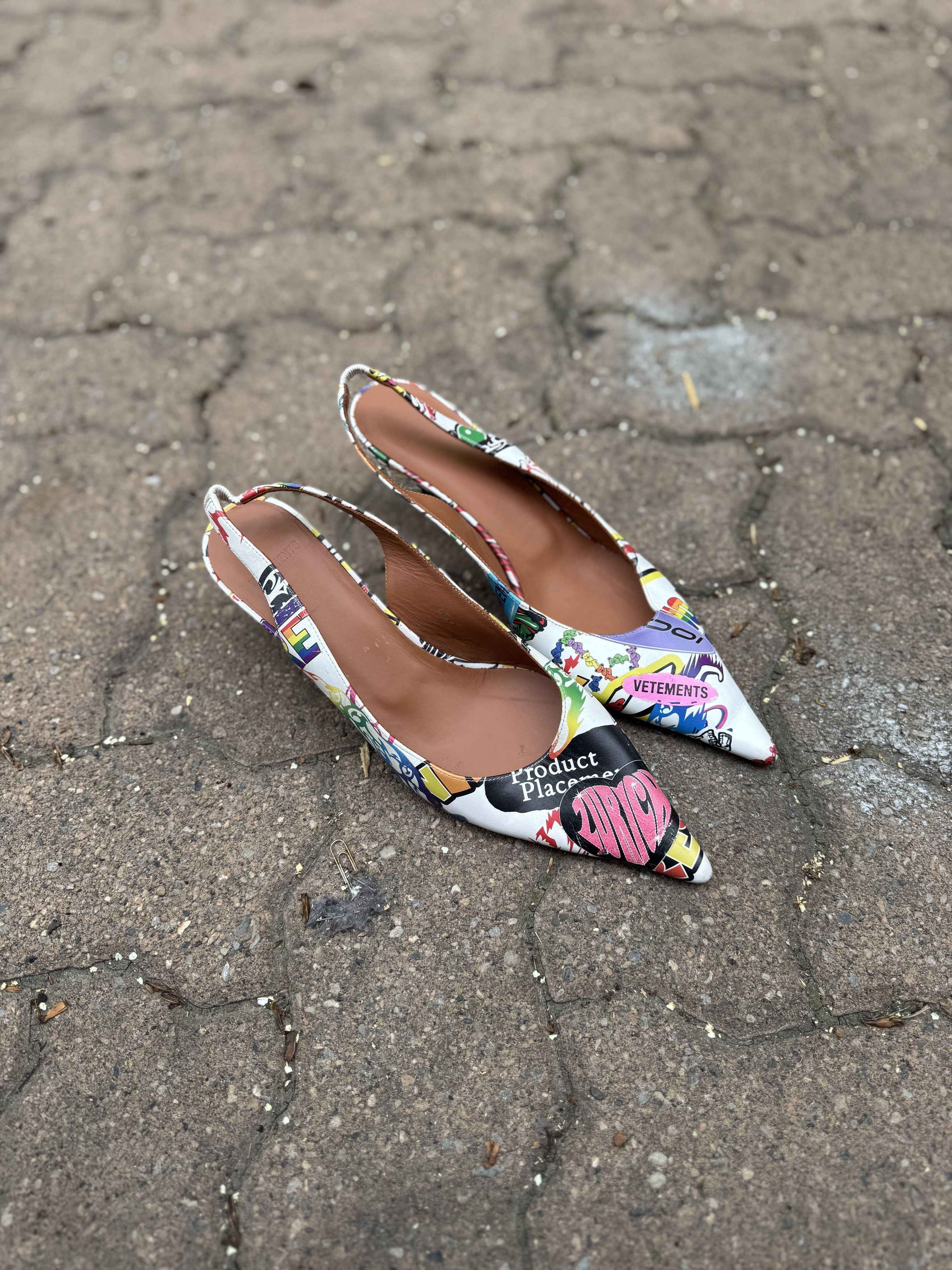 Vetements Vetements Graffiti Slingback Heels Size US 10 / IT 40 - 2 Thumbnail