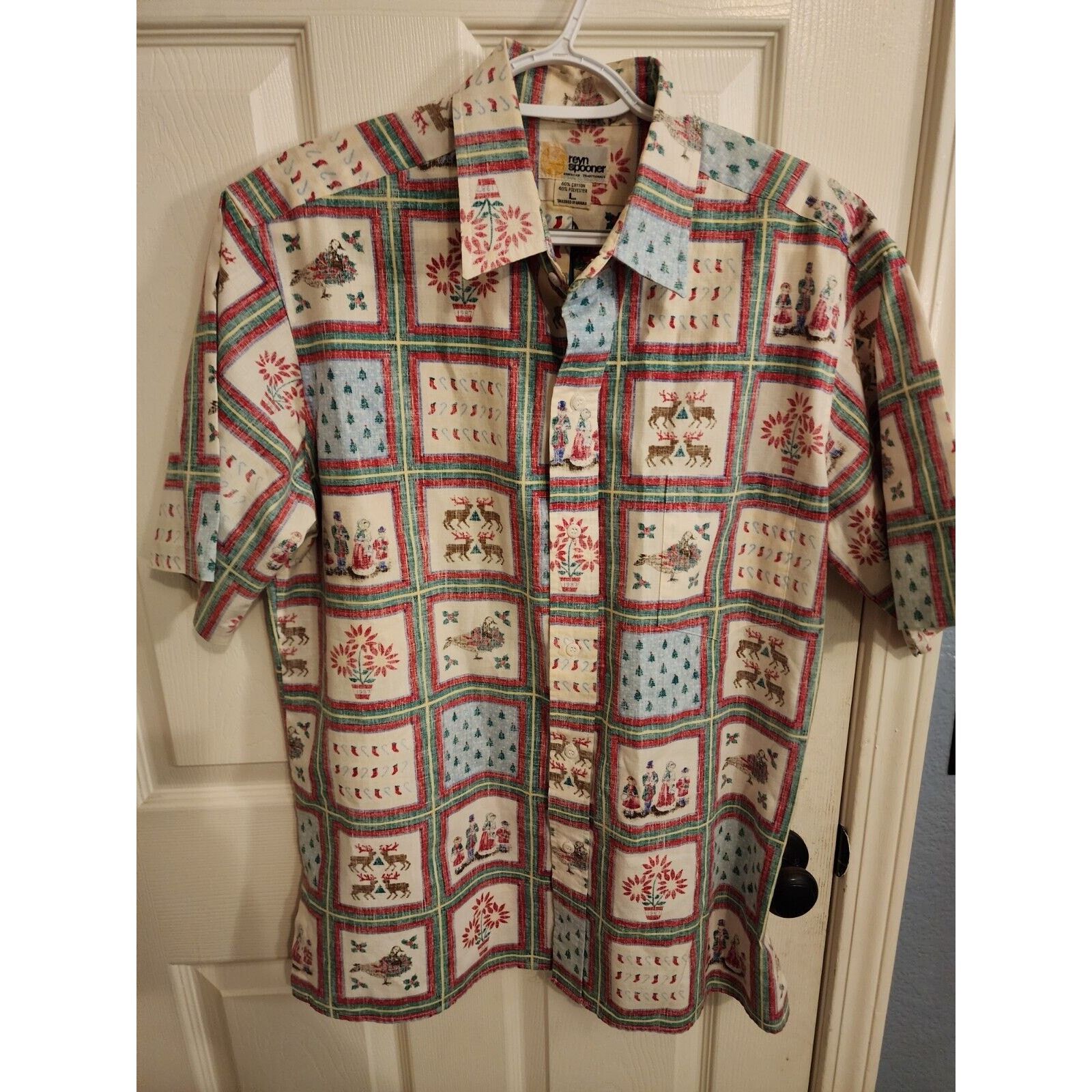 Reyn Spooner Vtg 1980s Reyn Spooner Sz L Mele Kalikimaka Hawaiian Shirt Size US L / EU 52-54 / 3 - 1 Thumbnail