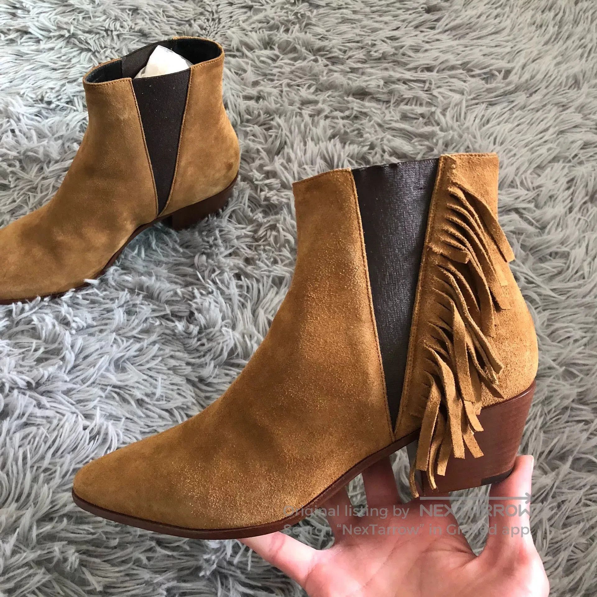Saint Laurent Paris Saint Laurent Suede Tassel Chelsea Boots. Size US 6 / IT 36 - 2 Thumbnail