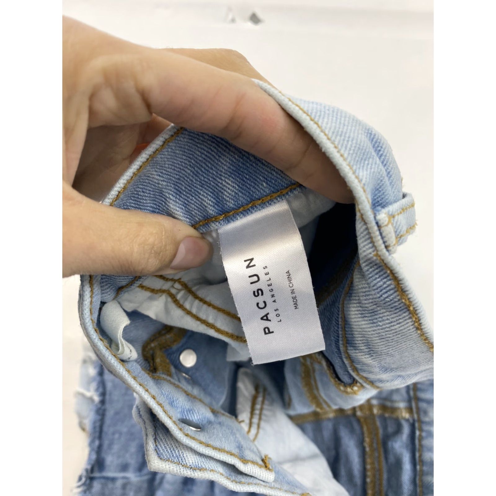 Pacsun Pacsun Icon Shorts Womens 27 Blue High Waisted Size 27" / US 4 / IT 40 - 3 Thumbnail