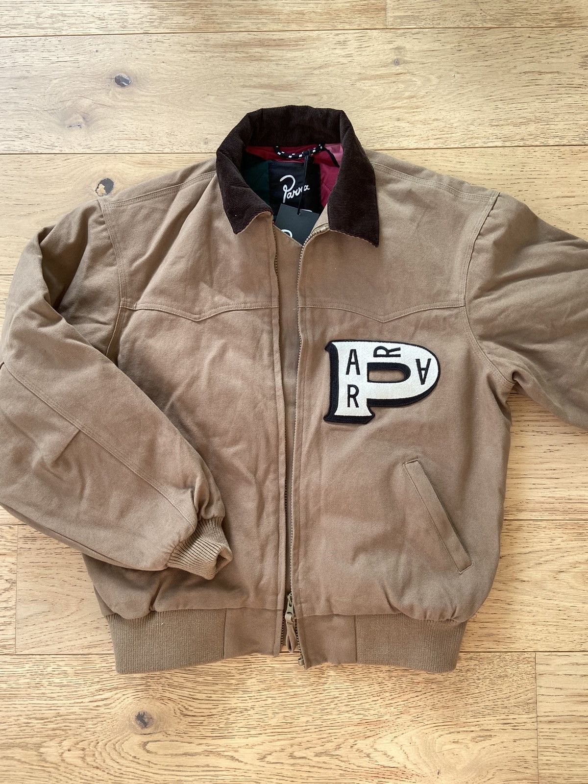 image of Parra Worked P Jacket in Brown, Men's (Size Small)