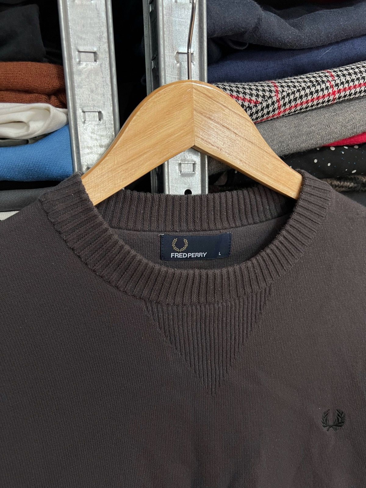 Fred Perry Fred Perry Sweater Green Knitted Sweatshirt Logo Jumper Sz L Size US L / EU 52-54 / 3 - 5 Thumbnail