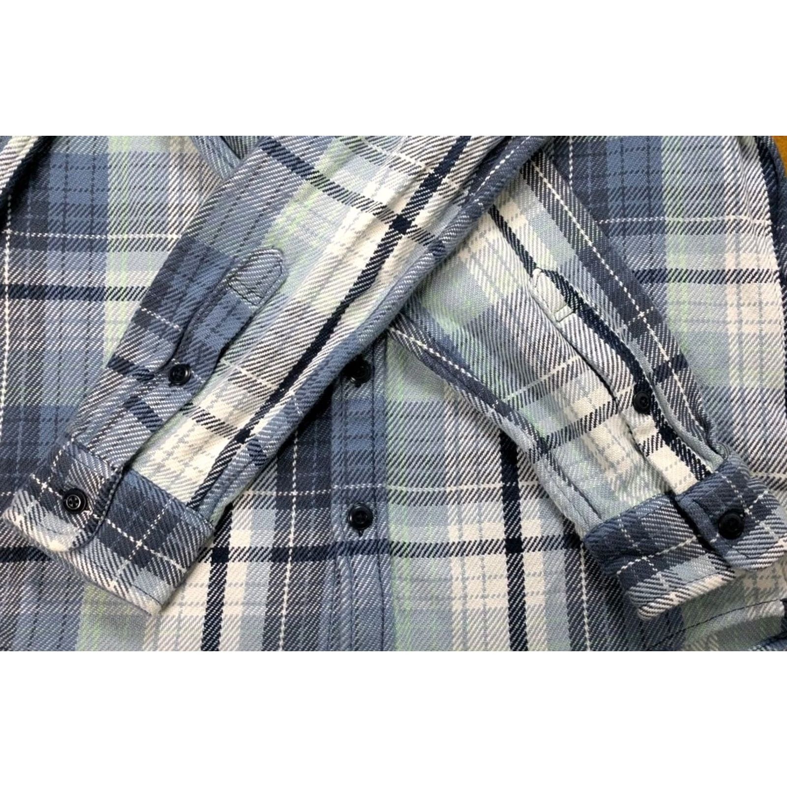 Outerknown Outerknown Blanket Shirt Small Blue Heavy Flannel Button Down Organic Cotton Size US S / EU 44-46 / 1 - 3 Thumbnail