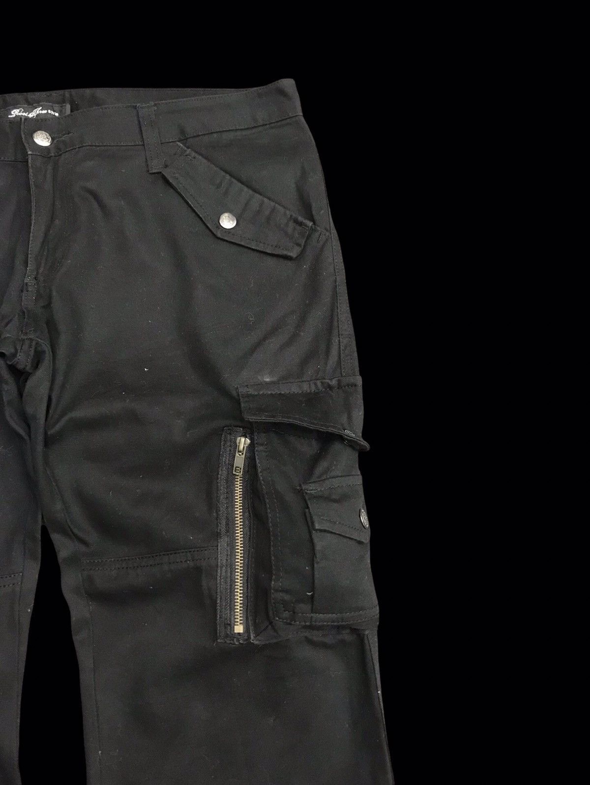 Japanese Brand 💥FLARE💥Root Three Japan Military Zipper Cargo Pant Size US 35 - 3 Thumbnail