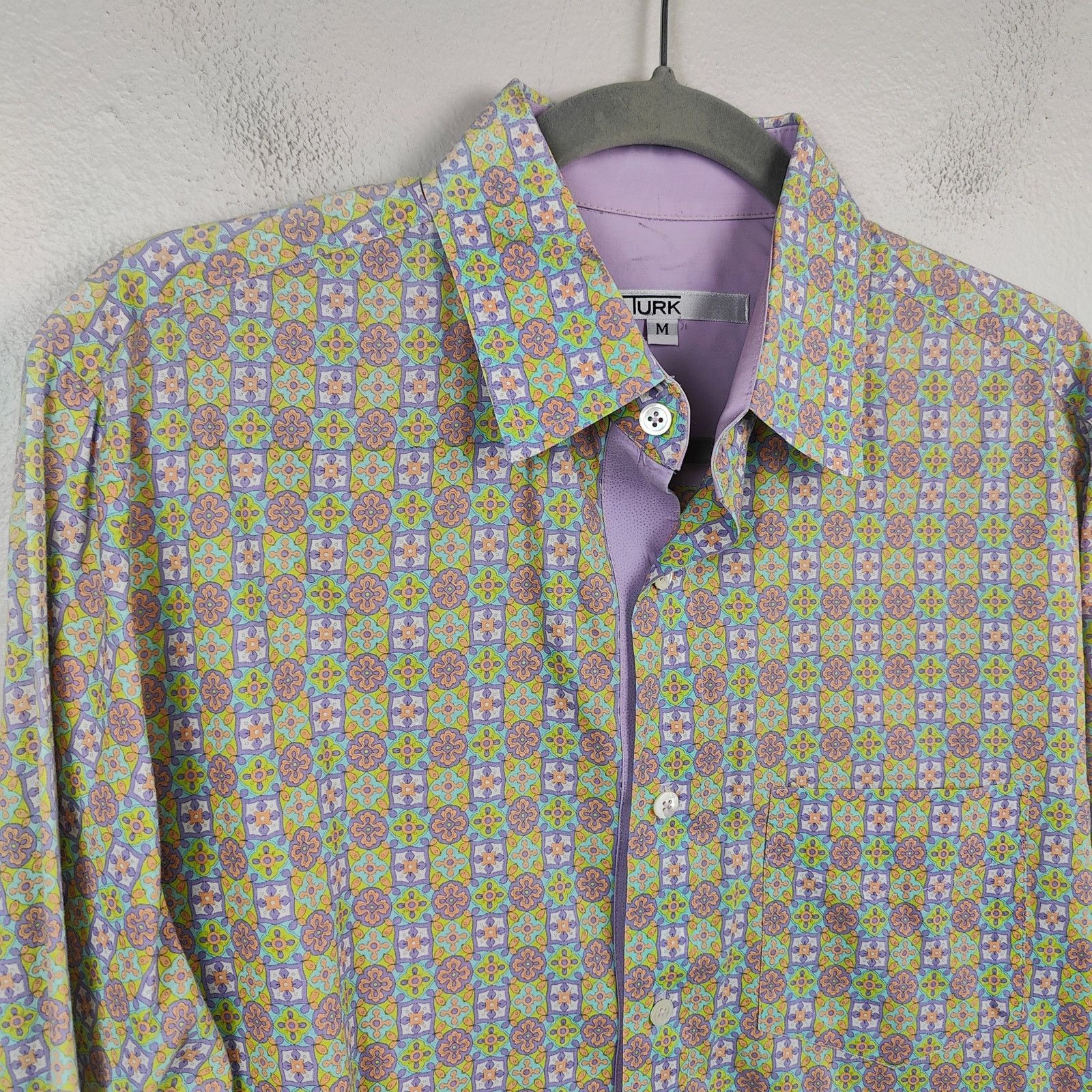 Mr Turk Mr Turk Button Up Shirt Mens Medium Medallion Print Green Size US M / EU 48-50 / 2 - 2 Thumbnail