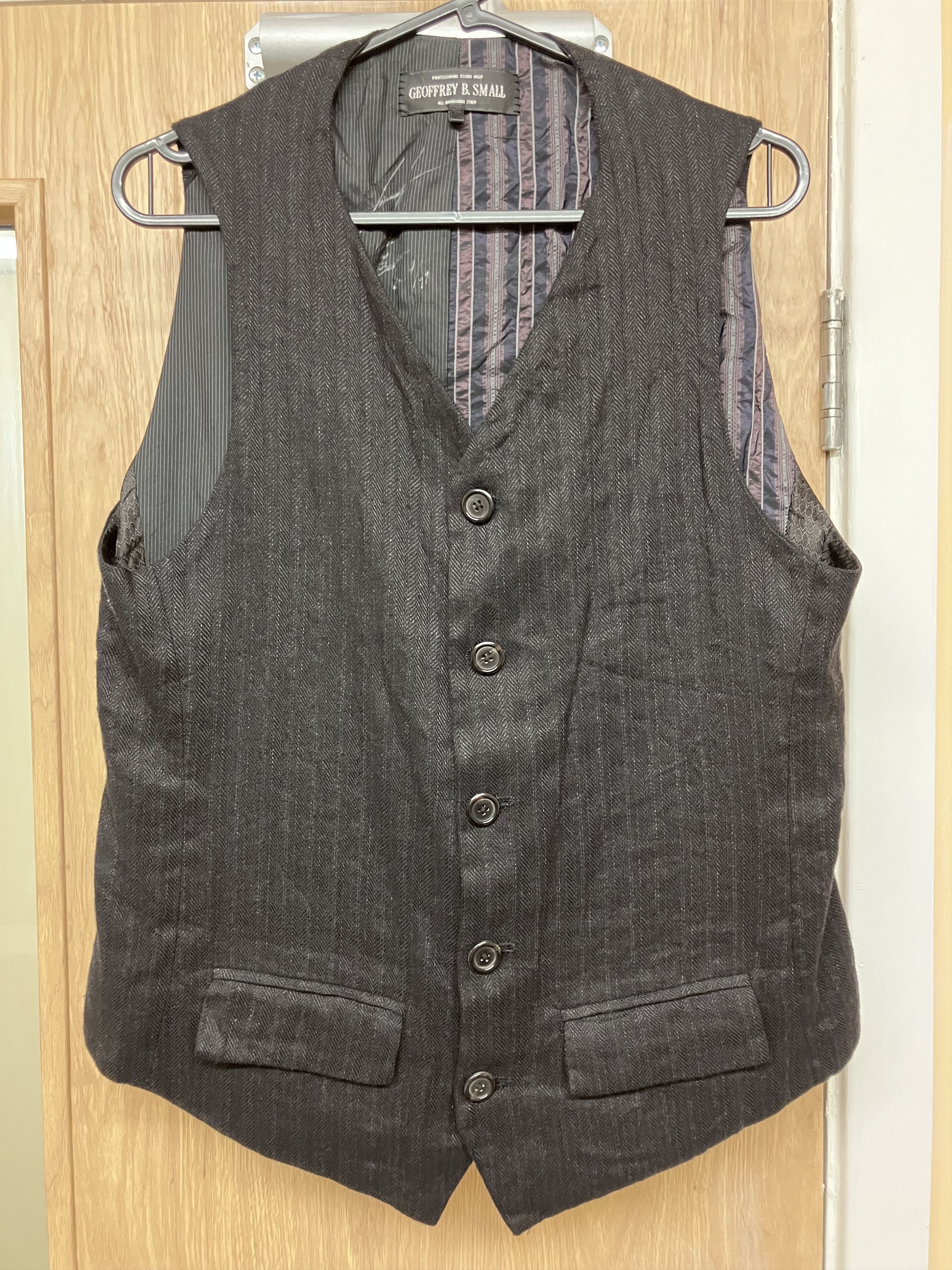 GEOFFREY B.SMALL／sleeveless shirt(stripe GEOFFREY B.SMALL／sleeveless shirt(stripe Sleeveless Navy