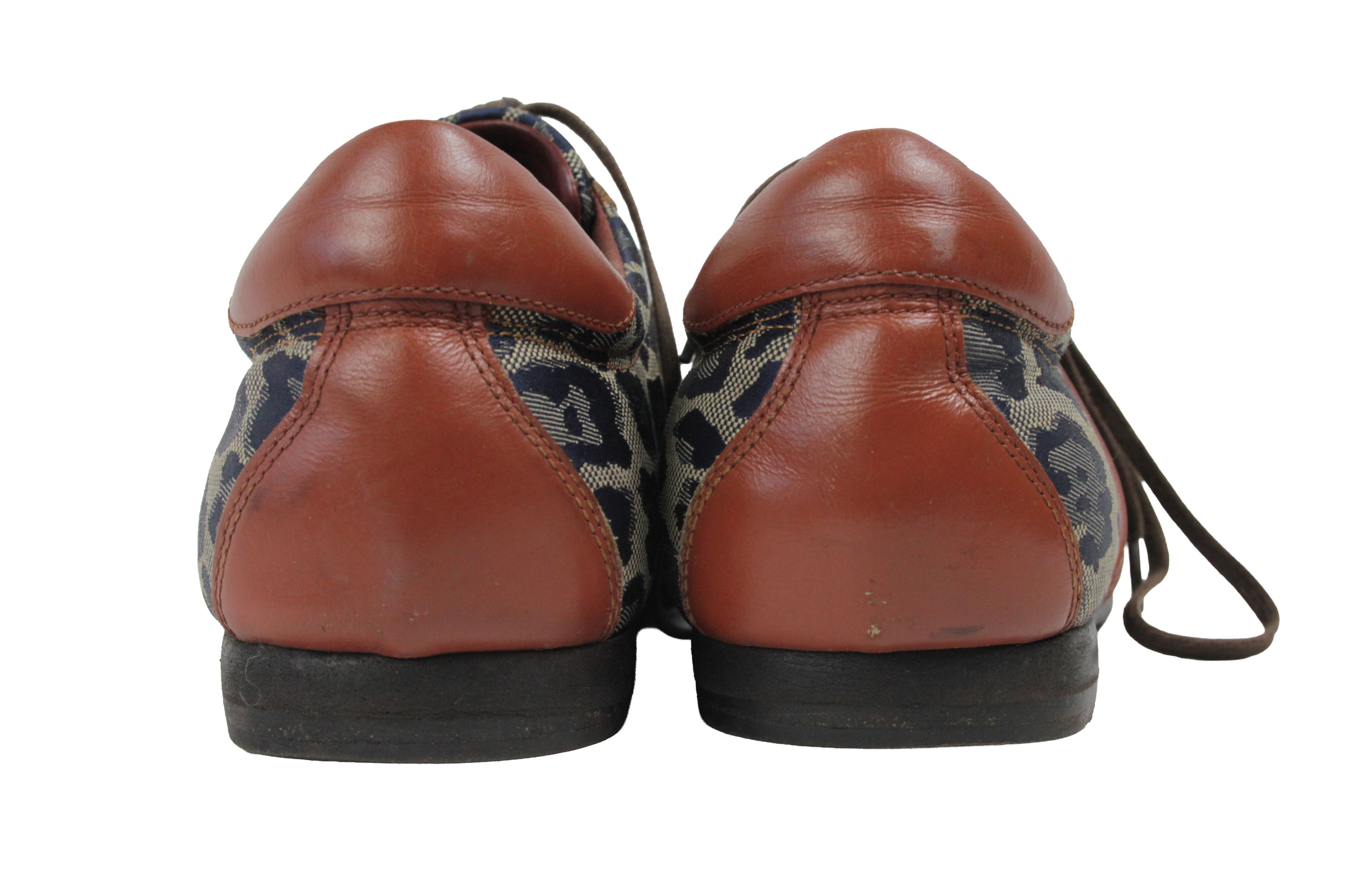Roberto Cavalli 00S Leopard Jacquard Low Sneakers Vintage Size US 10 / EU 43 - 9 Thumbnail