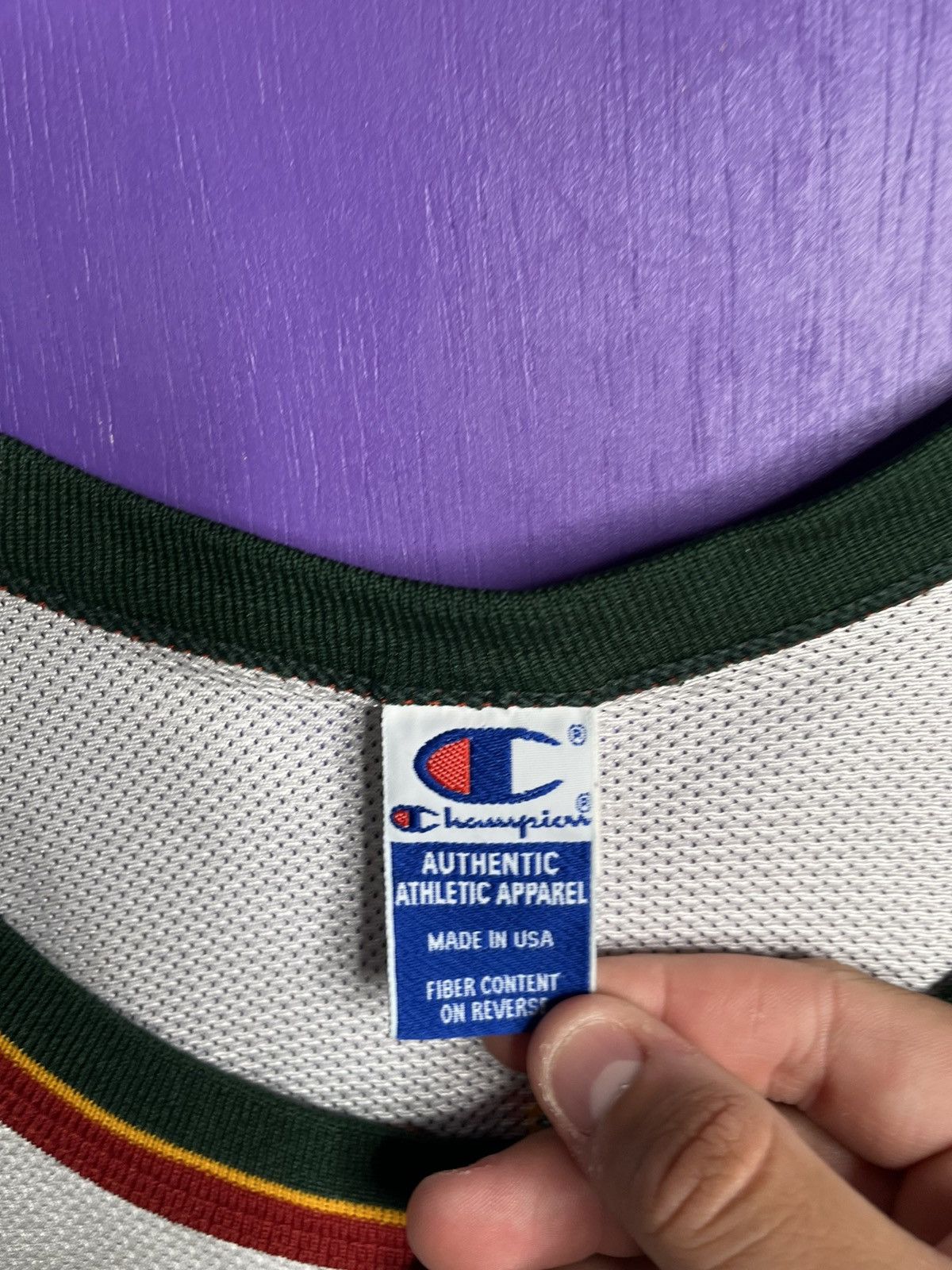 Champion × NBA × Vintage Vintage 90s Champion SuperSonics Gary Payton jersey Size US XL / EU 56 / 4 - 4 Thumbnail