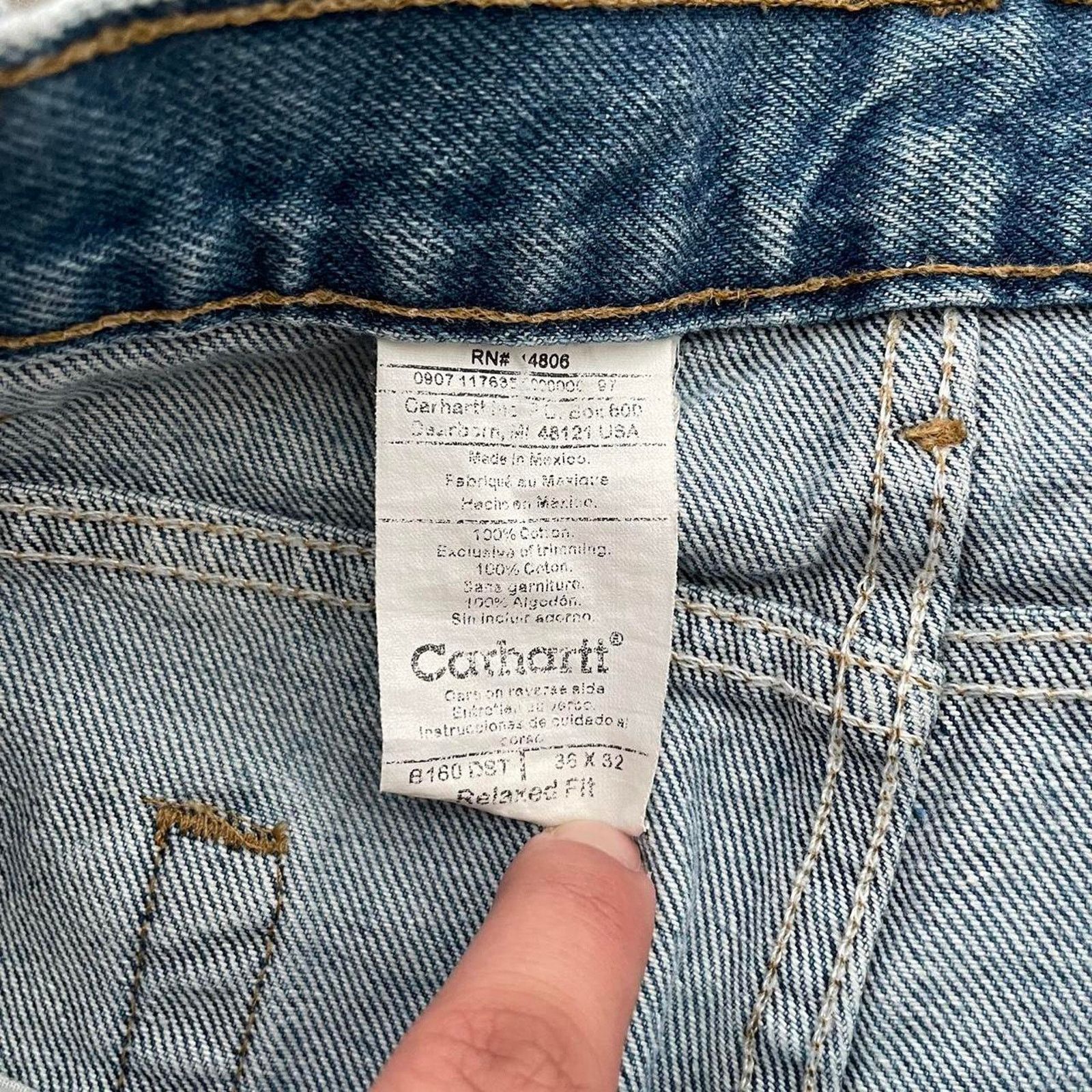 Carhartt Vintage Carhartt Medium Washed Denim Jeans Size US 36 / EU 52 - 6 Thumbnail