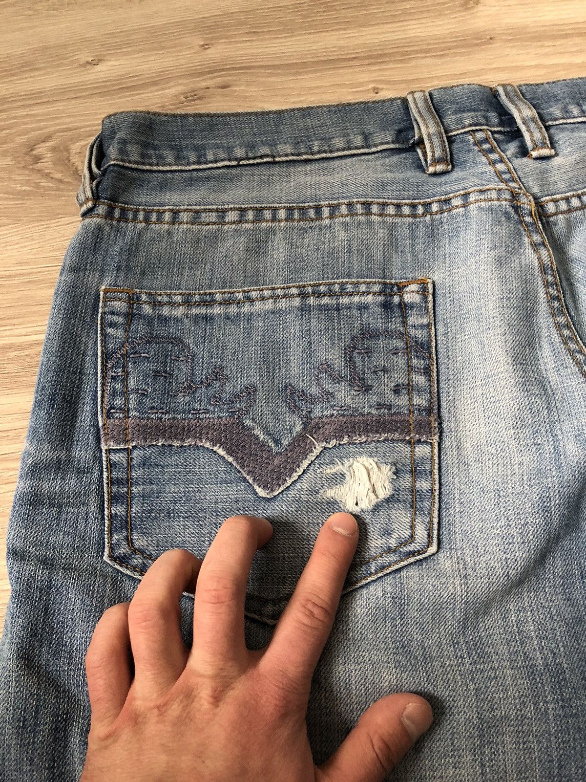Diesel Vintage Diesel Y2K Japanese Style Distressed Denim Jeans Size US 34 / EU 50 - 5 Thumbnail