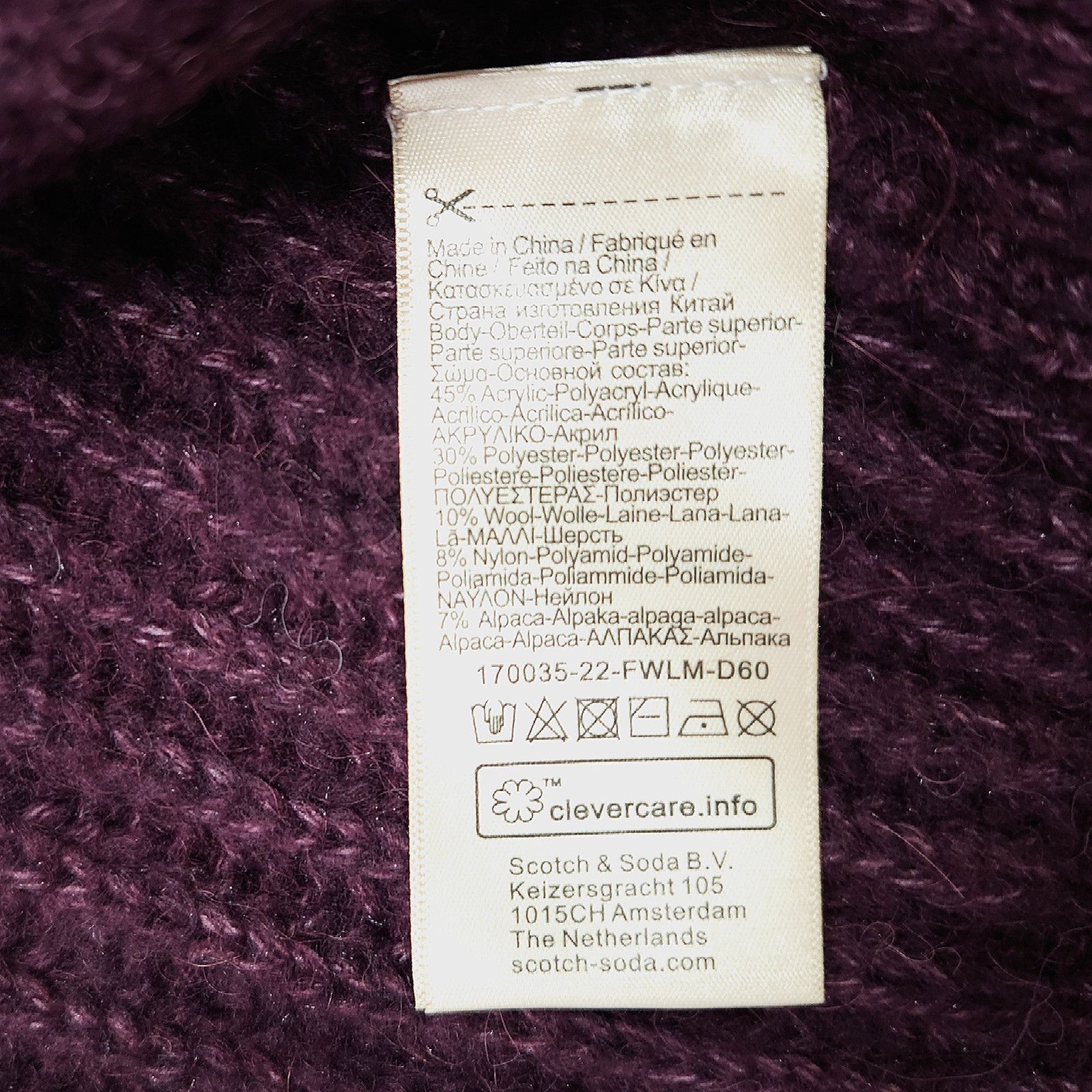Scotch & Soda NWT Scotch & Soda Color Block Sweater Sz. L Pink Burgundy Size L / US 10 / IT 46 - 6 Thumbnail