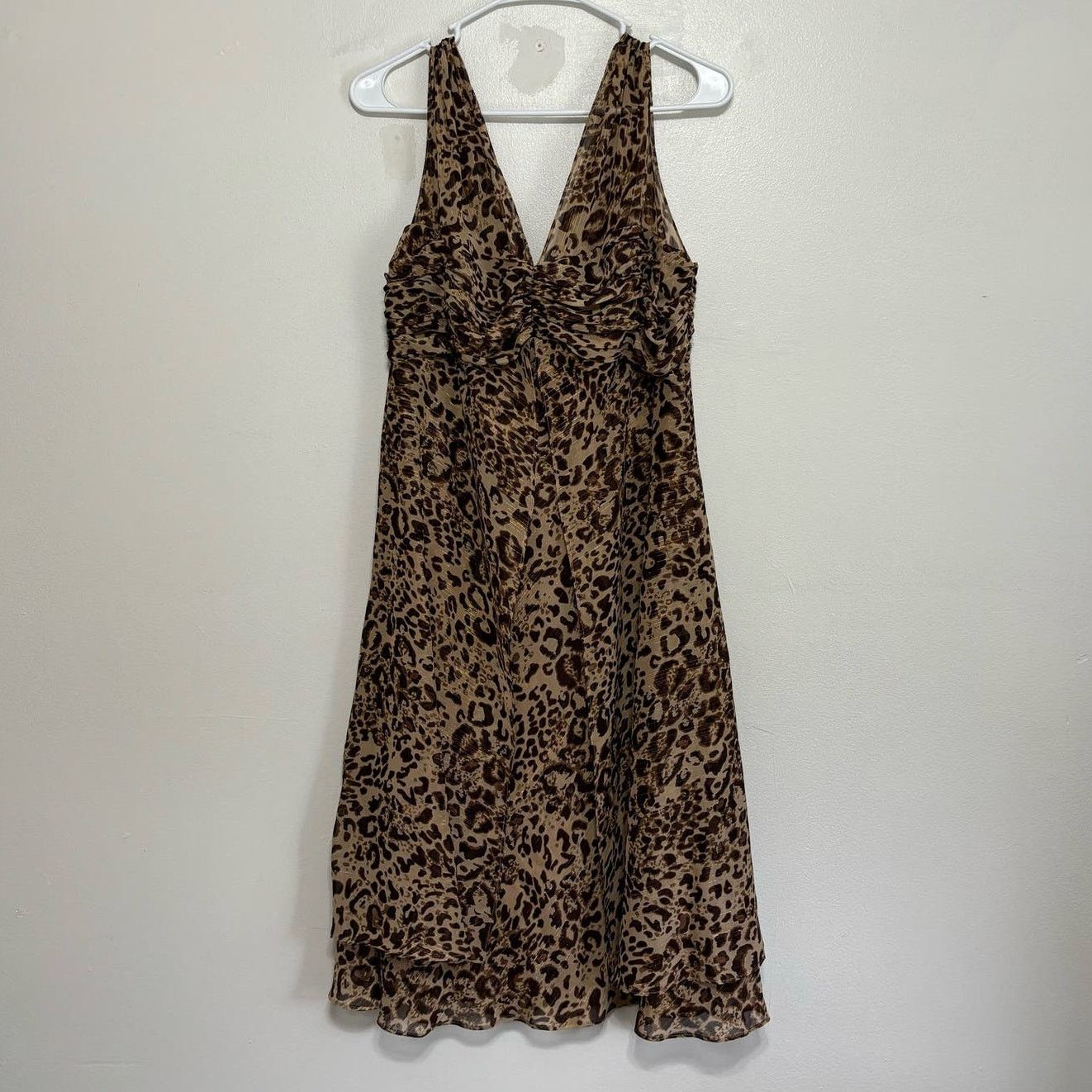 Other Sheri Martin Leopard Metallic Ruched Dress Size 12 Size XL / US 12-14 / IT 48-50 - 1 Thumbnail