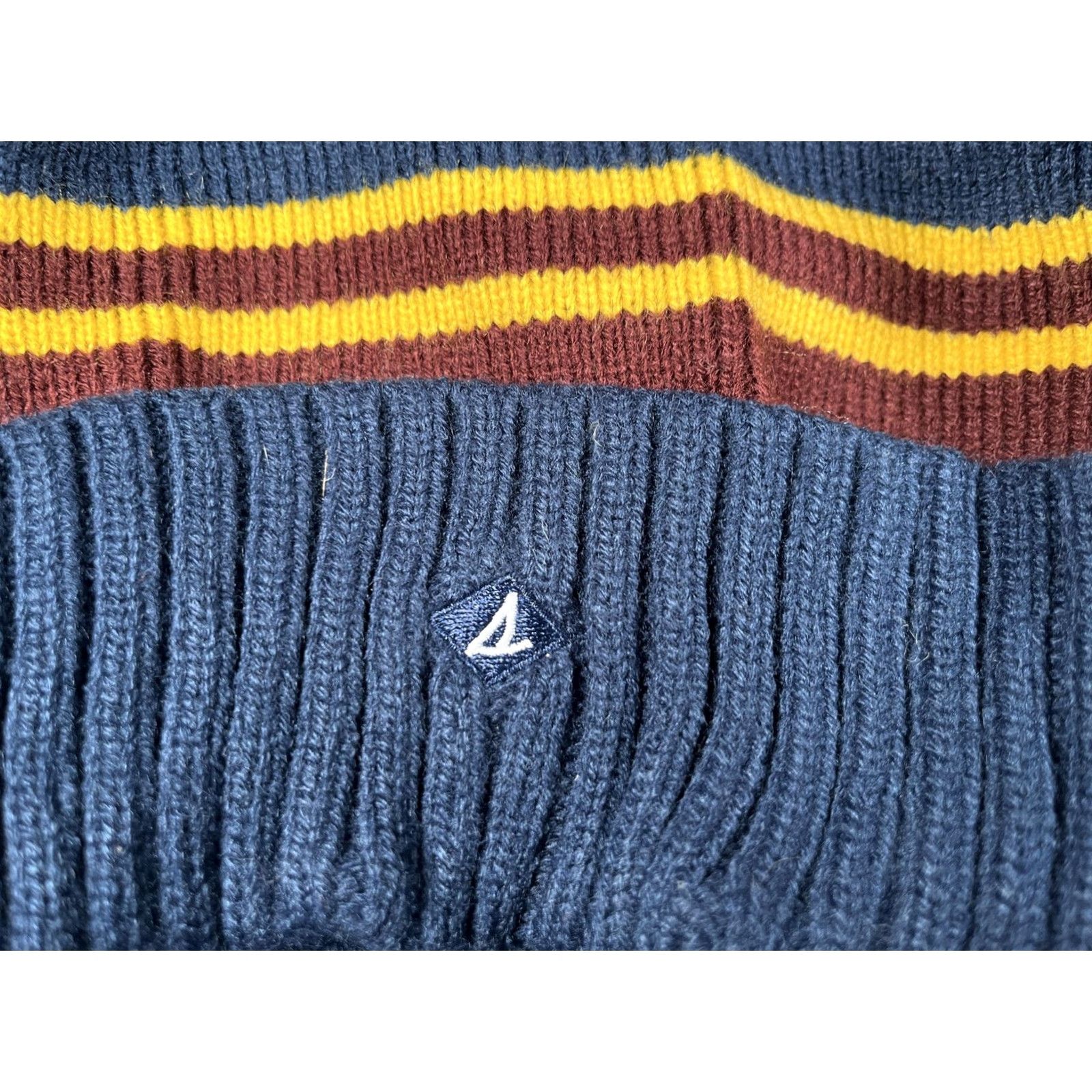 Sperry Sperry Beanie Mens One Size Multicolor Striped Knit Nautical Winter Hat Size ONE SIZE - 2 Thumbnail