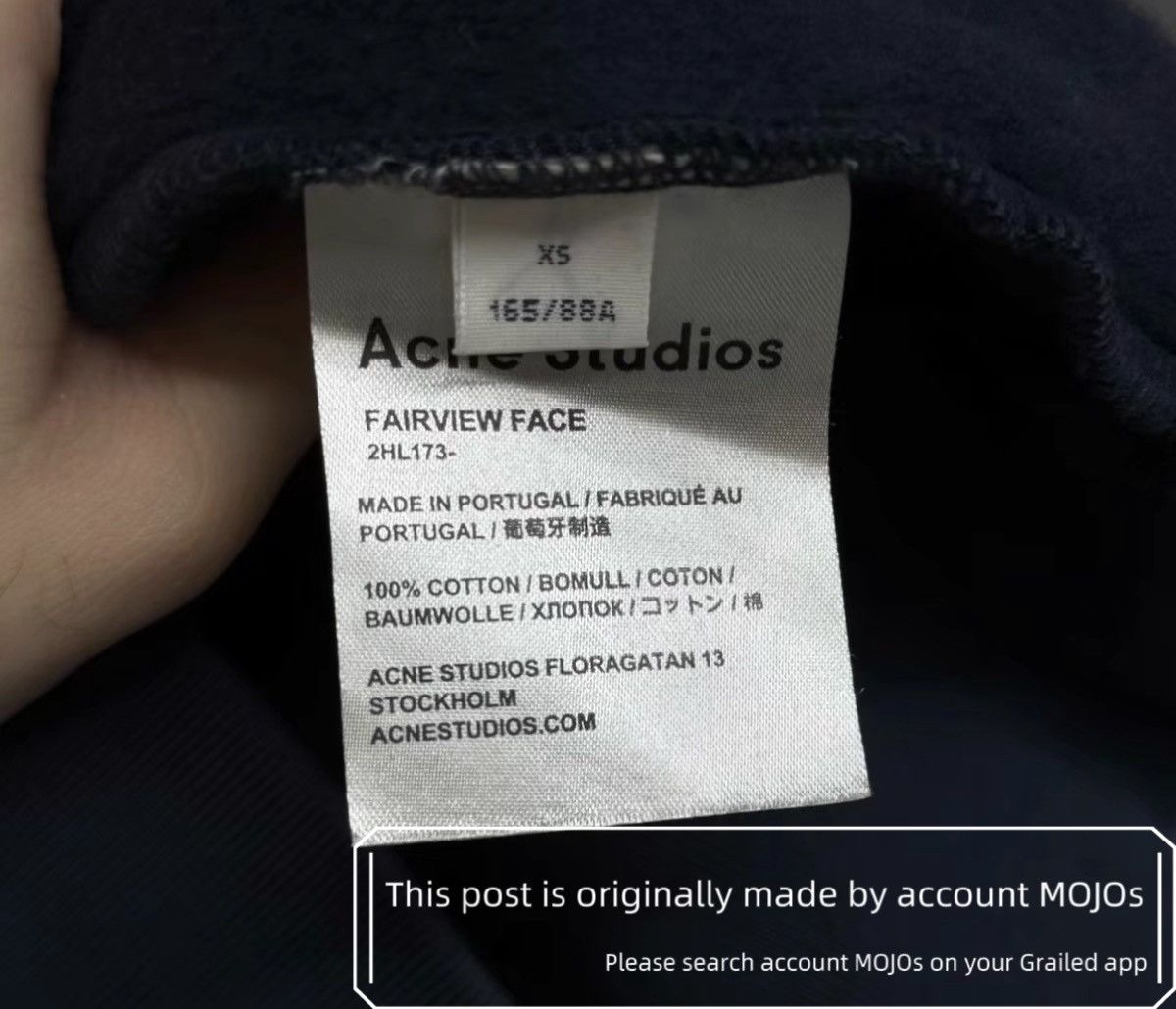 Sz XS Acne Studios Face Patch Sweatshirt mojos3368