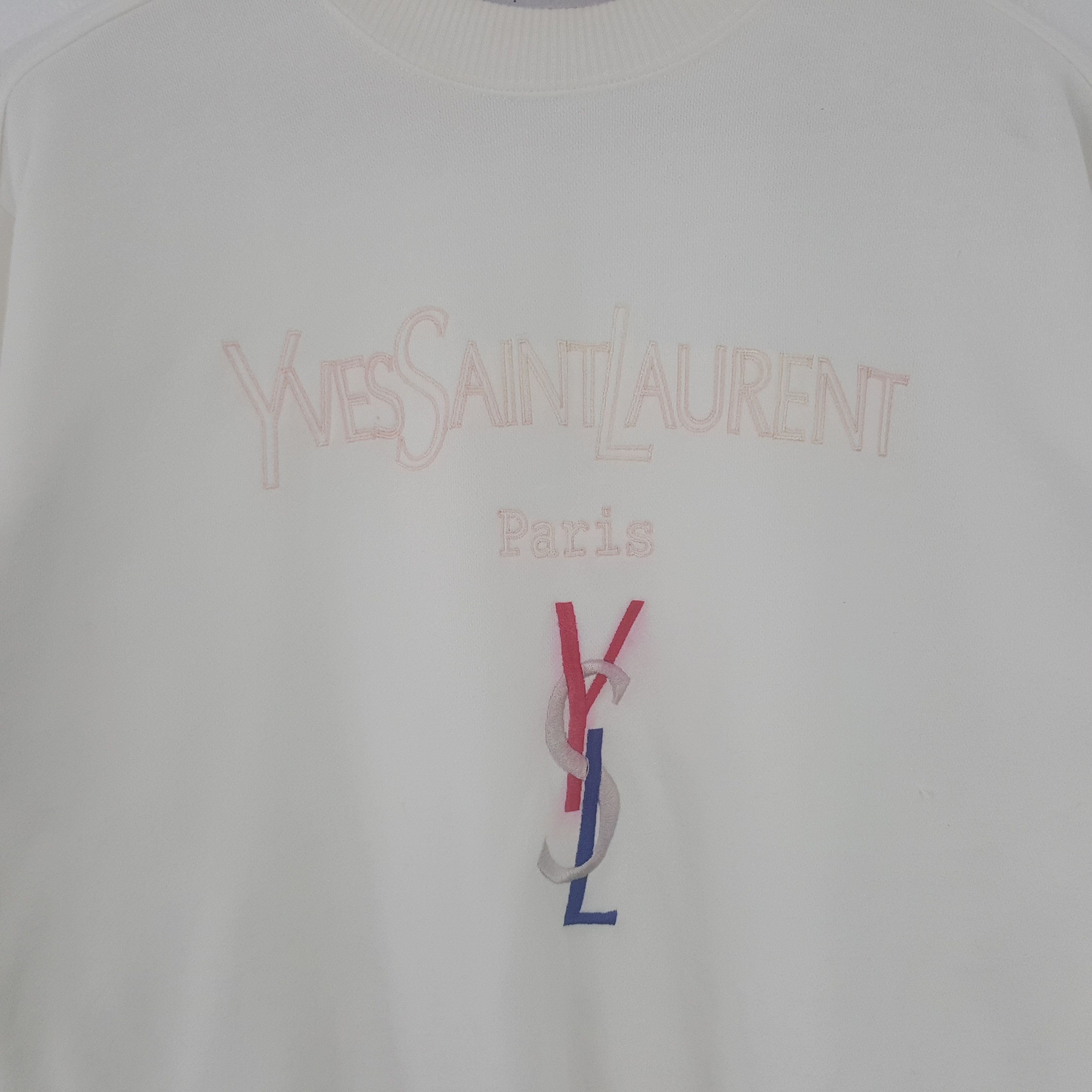 Vintage Yves Saint Laurent Embroidery Spellout Sweatshirt