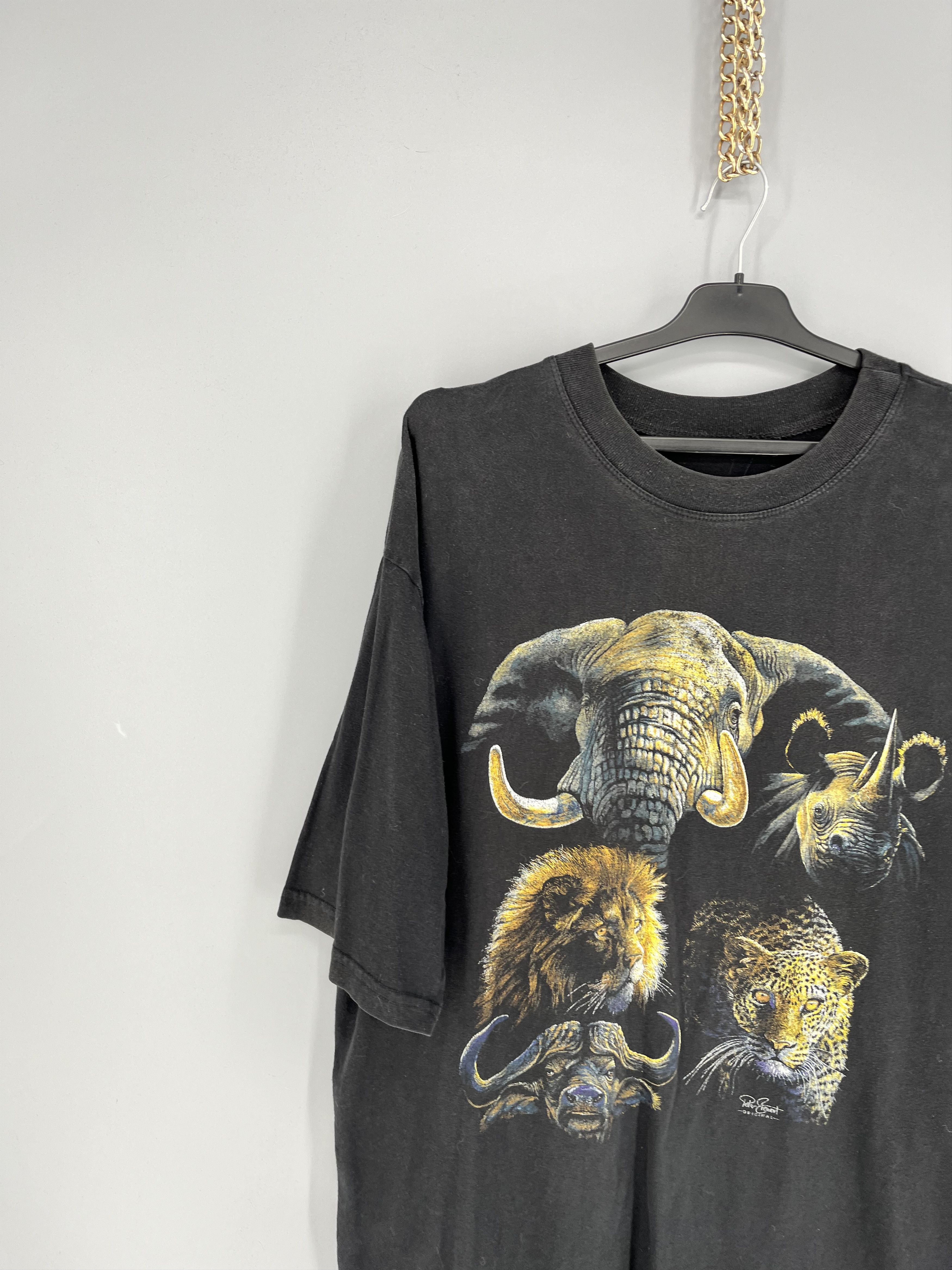 Vintage 90's African Wildlife Animals Everything Ethnic Peter Stewar Size US XL / EU 56 / 4 - 4 Thumbnail