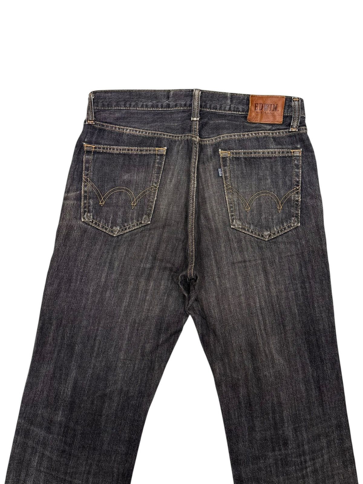 Kapital VINTAGE EDWIN BLACK DISTRESS REGULAR DENIM JEANS Size US 32 / EU 48 - 6 Thumbnail