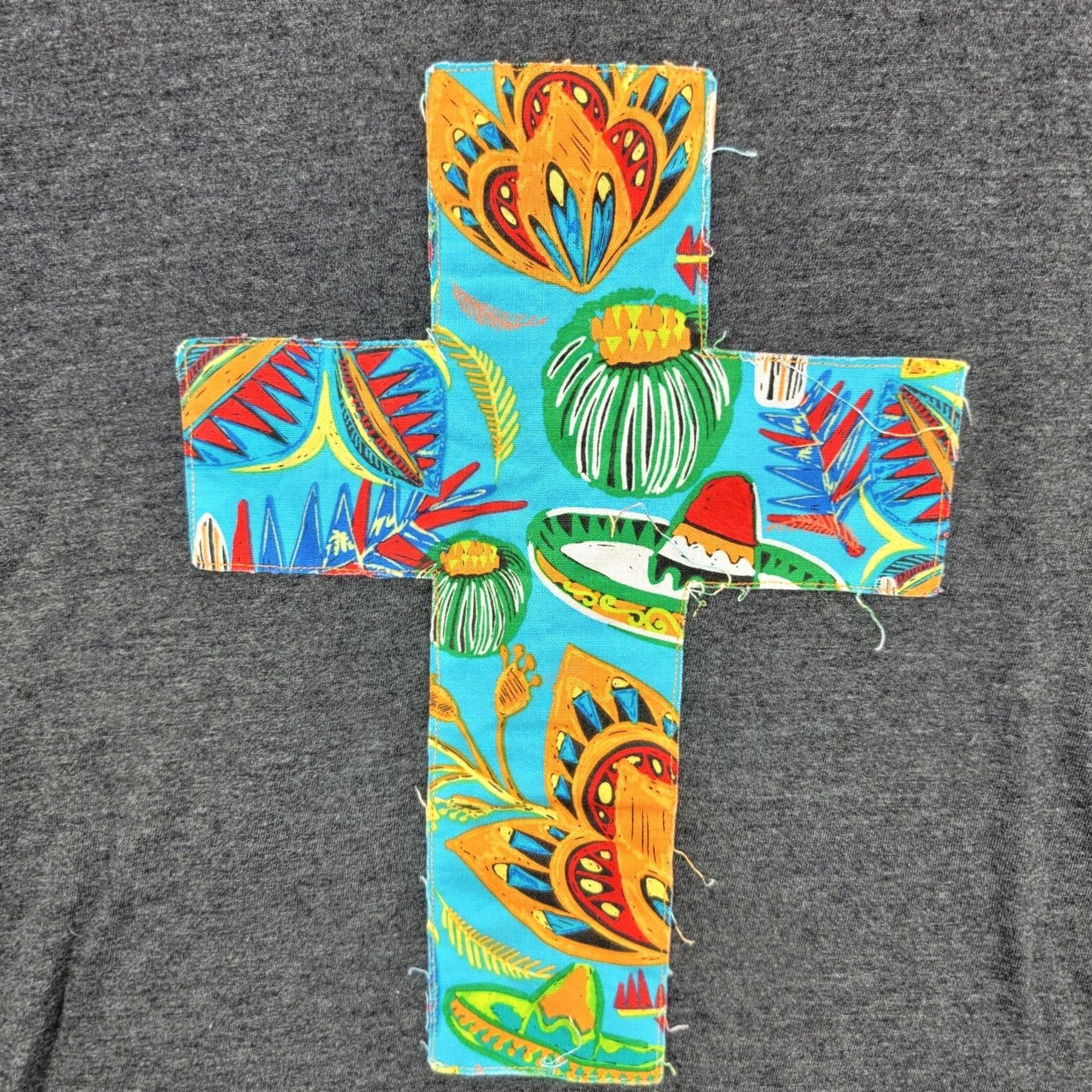 American Apparel texas cross Shirt Men's XL gray Short Sleeve Cross Graphic Tee made is usa Size US XL / EU 56 / 4 - 2 Thumbnail