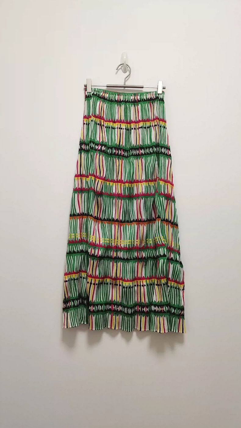 Issey Miyake Issey Miyake size:3 Emerald green vintage crayon striped s Size 22" - 1 Thumbnail