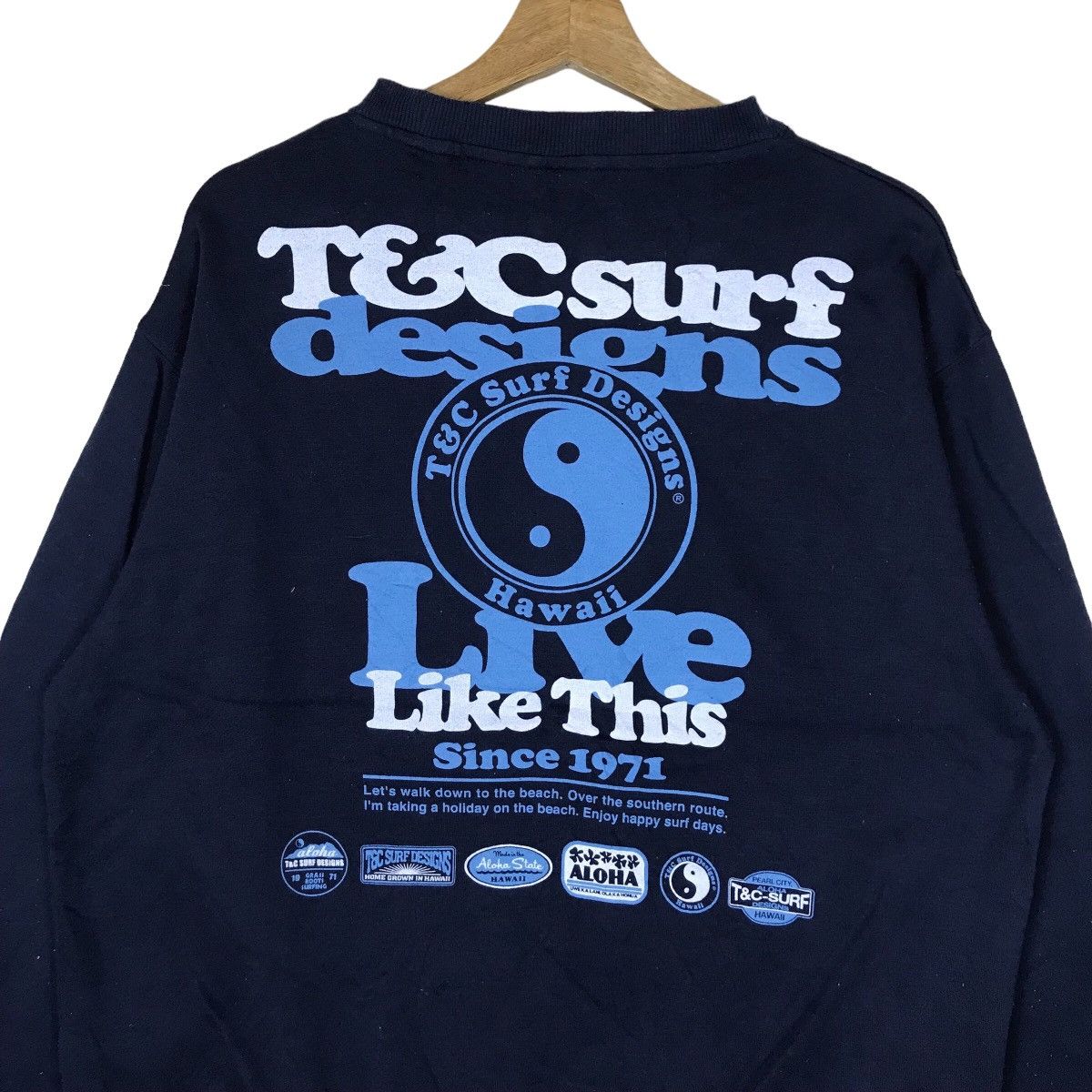 Vintage Vintage Town and Country Surf Designs Spell Out Pullover Size US L / EU 52-54 / 3 - 5 Thumbnail